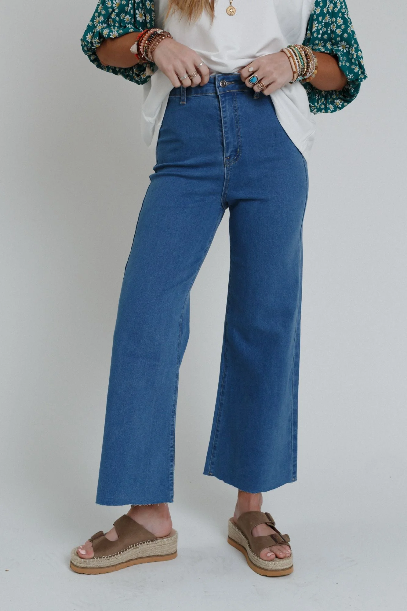 Ahead Of The Pack Cropped Jeans - Denim - Image 2