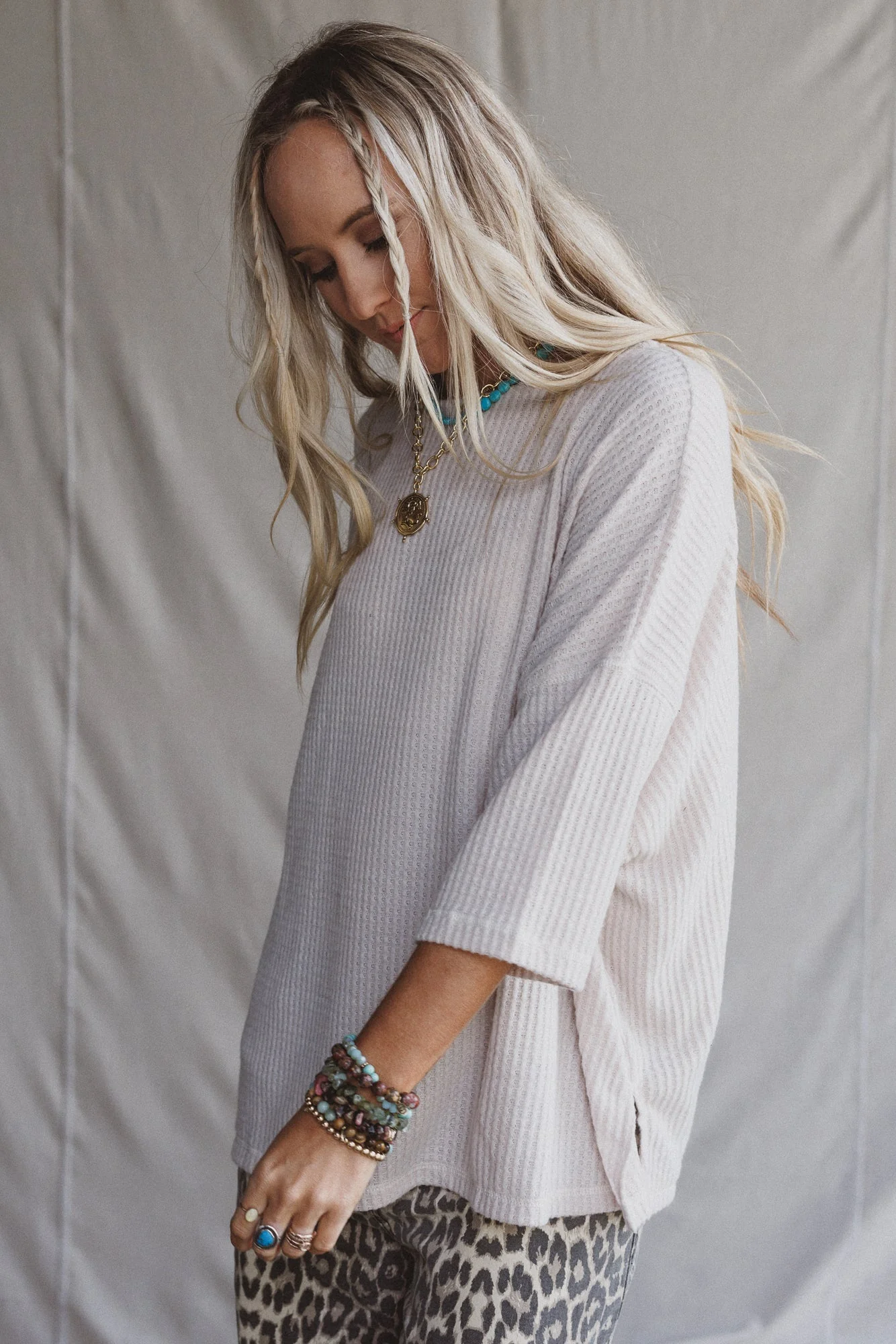 The Nest Airis Long Sleeve Top - Oatmeal - Image 3