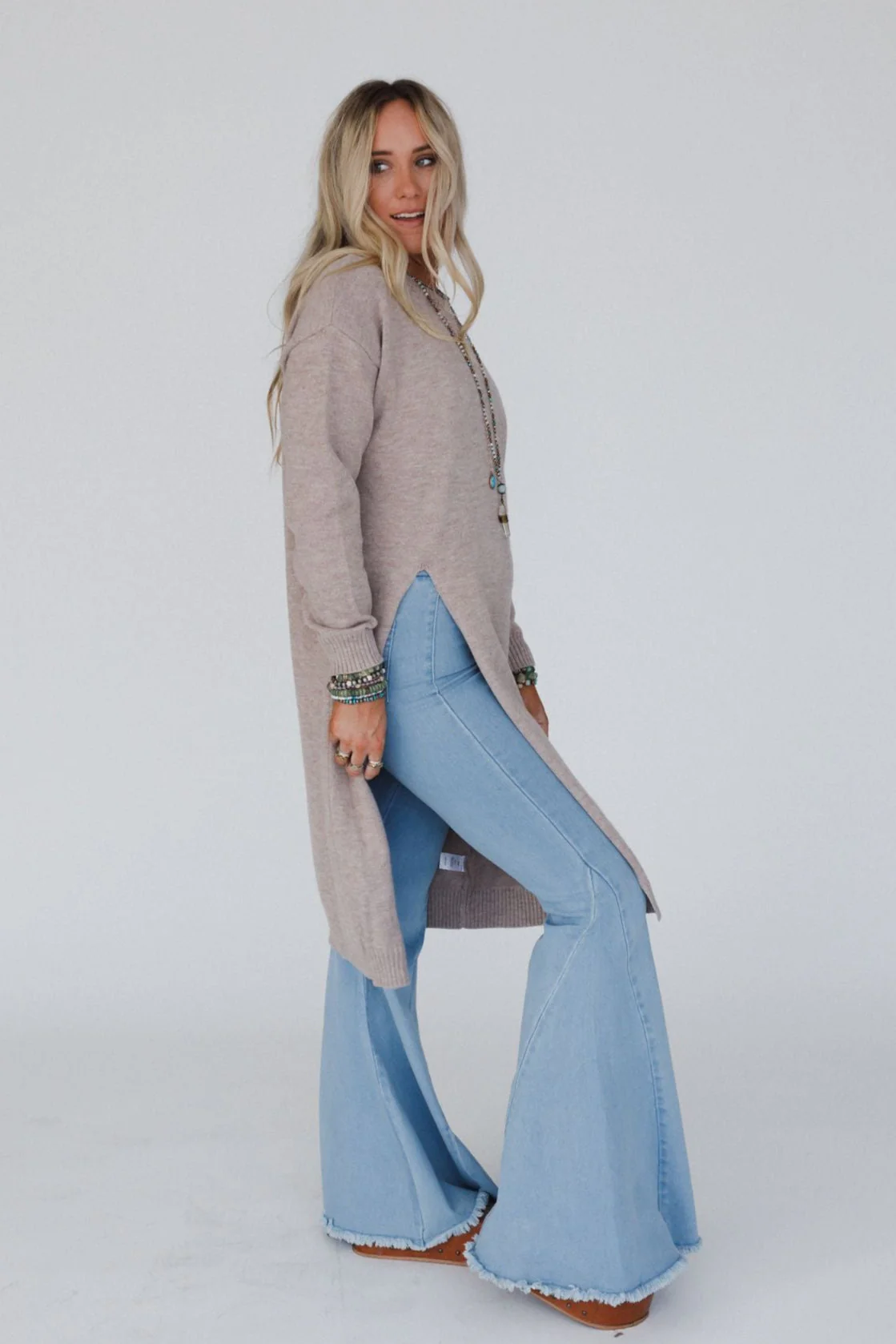 Alaia Longline Pullover - Mushroom - Image 3