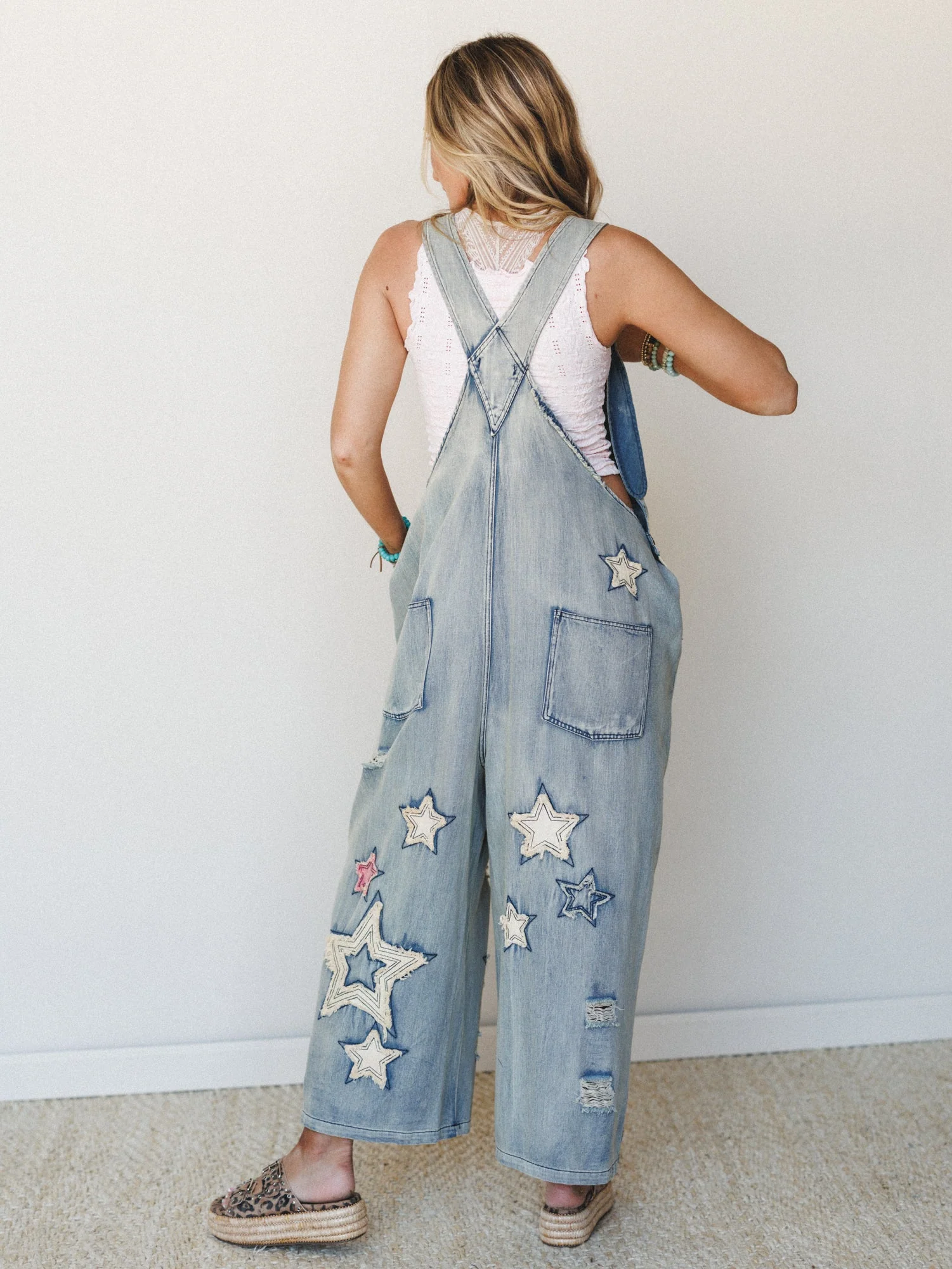 All the Stars Overalls - Light Denim - Image 6