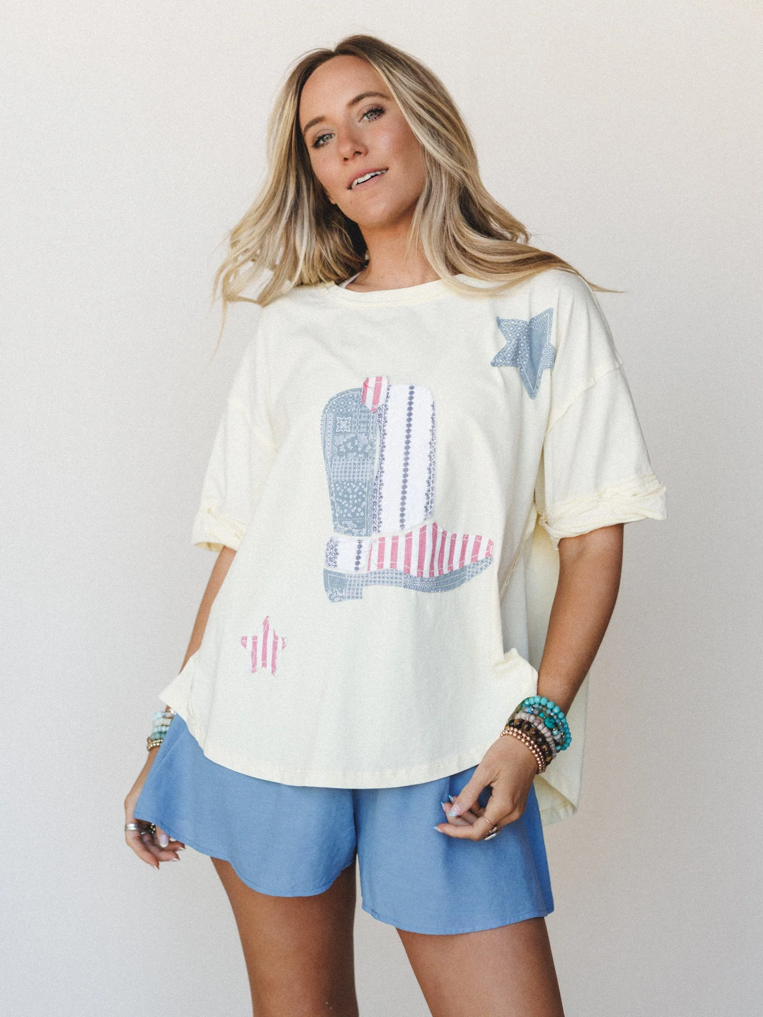 Americana Honey Tee - Butter Yellow
