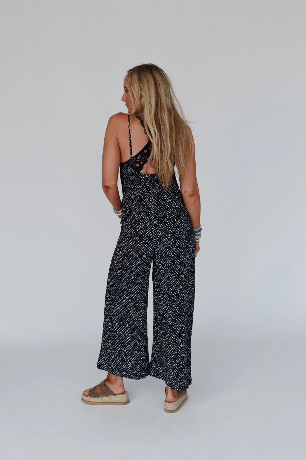 Annabelle Printed Jumpsuit - Black - Image 4