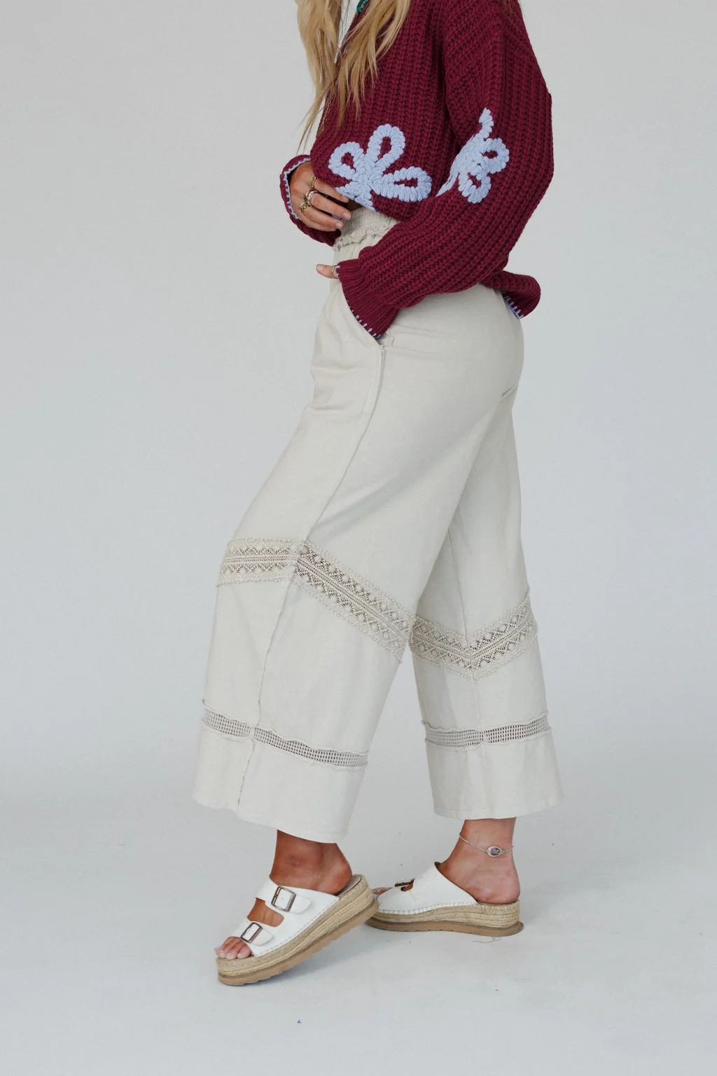 Any Day Wide Leg Pants - Taupe - Image 7