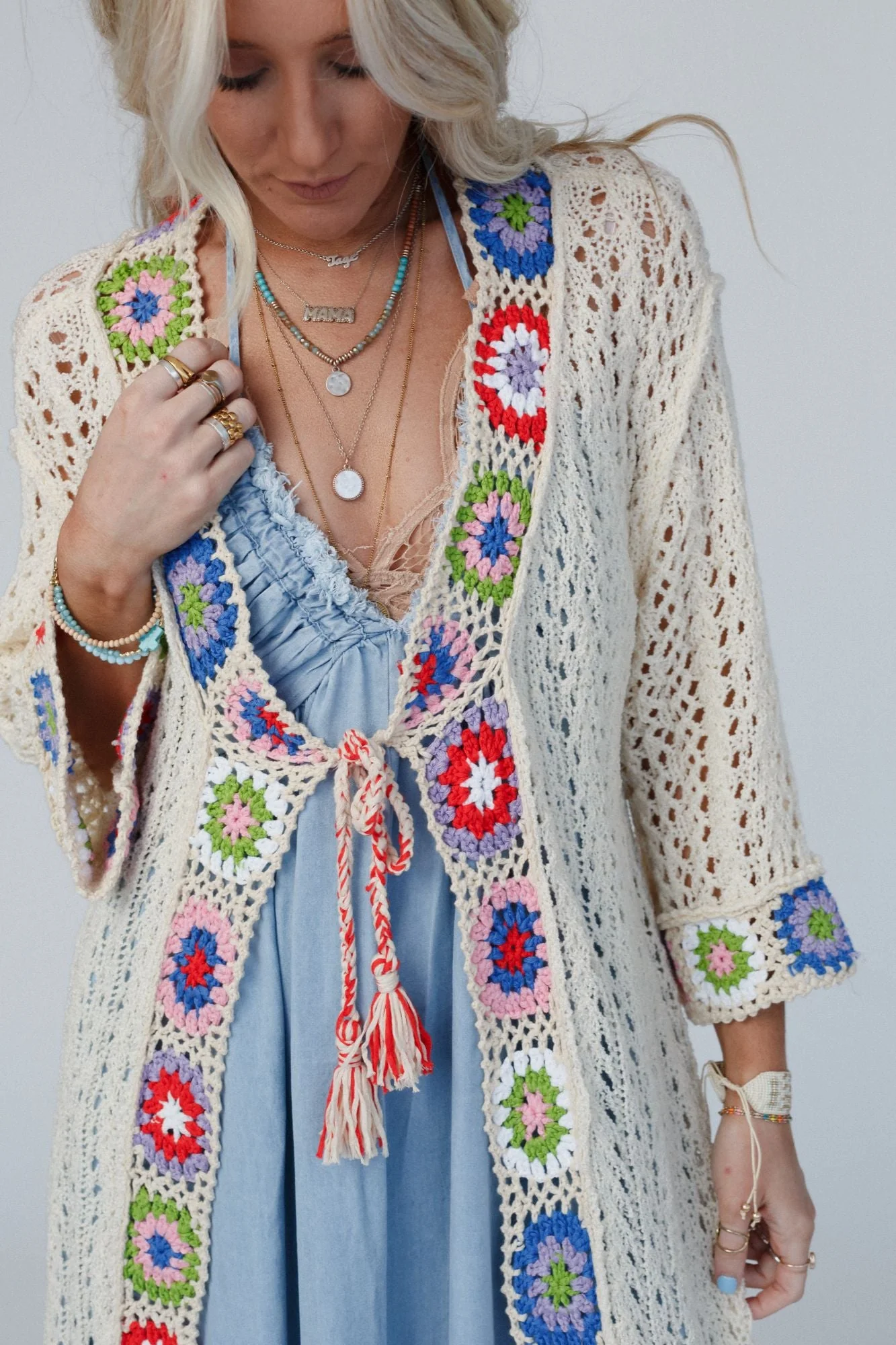 Artful Allure Cardigan - Cream - Image 2