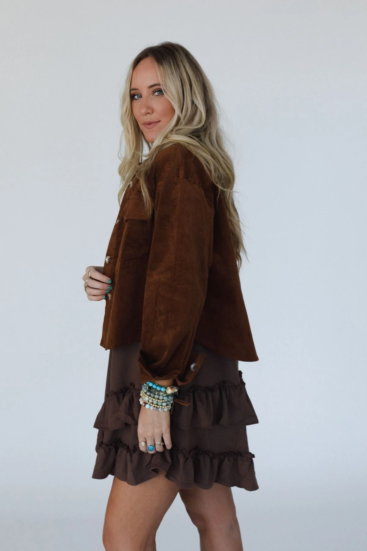 Astrid Corduroy Shacket - Camel - Image 7