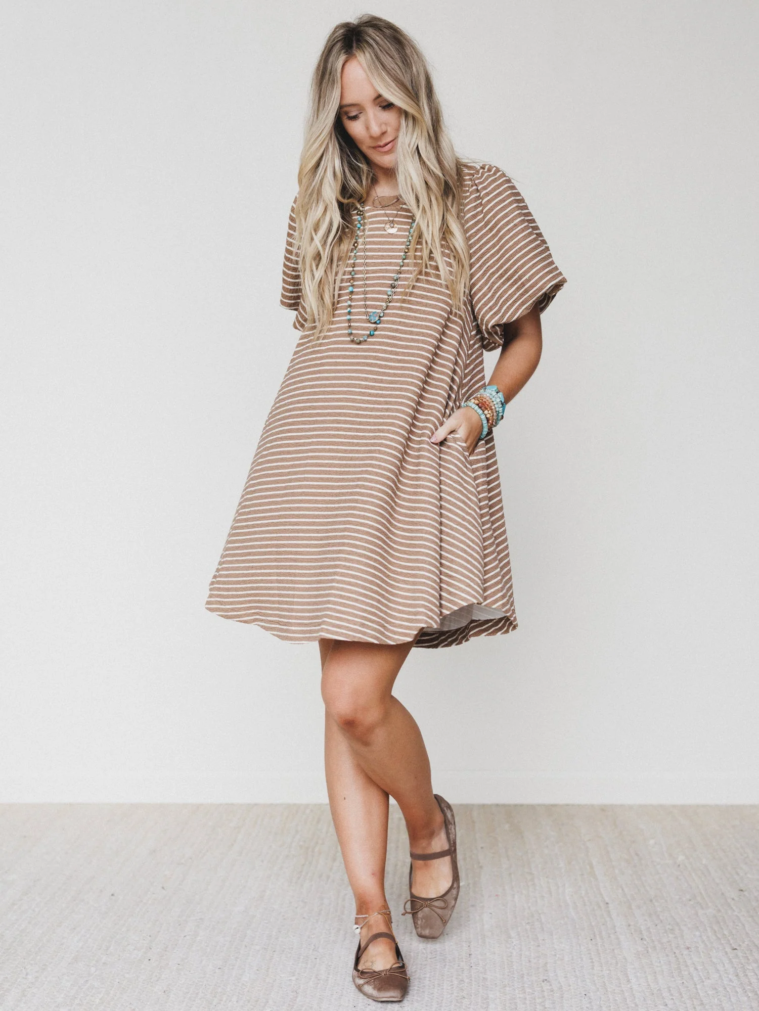 Baby Love Dress - Latte