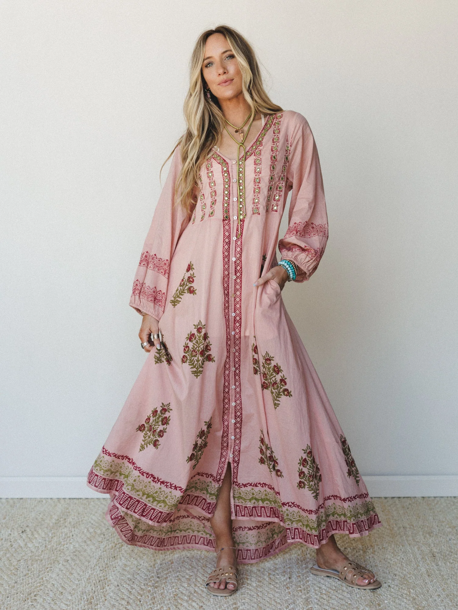 Bali Song Maxi Dress - Pink Multi - Image 2