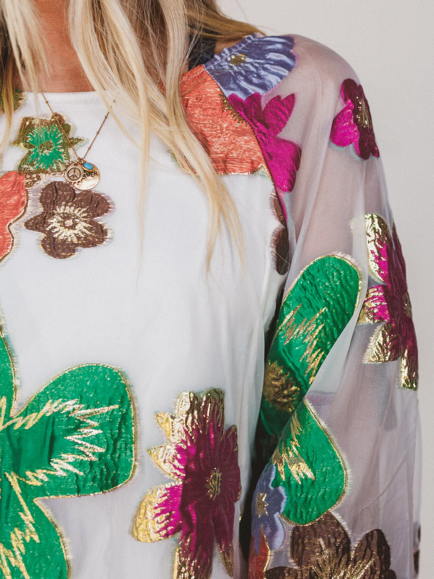Ballad Sky Floral Dress - Cream - Image 3