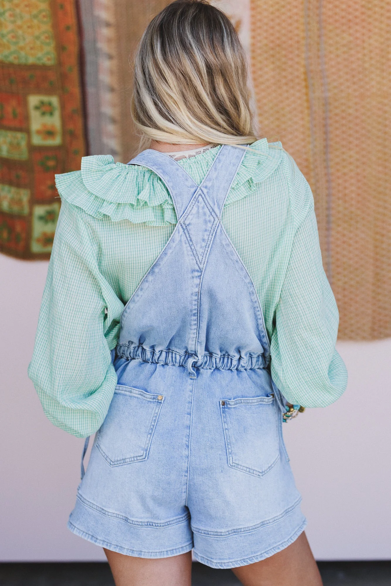 Bandana Mood Denim Romper - Cloud Wash - Image 4