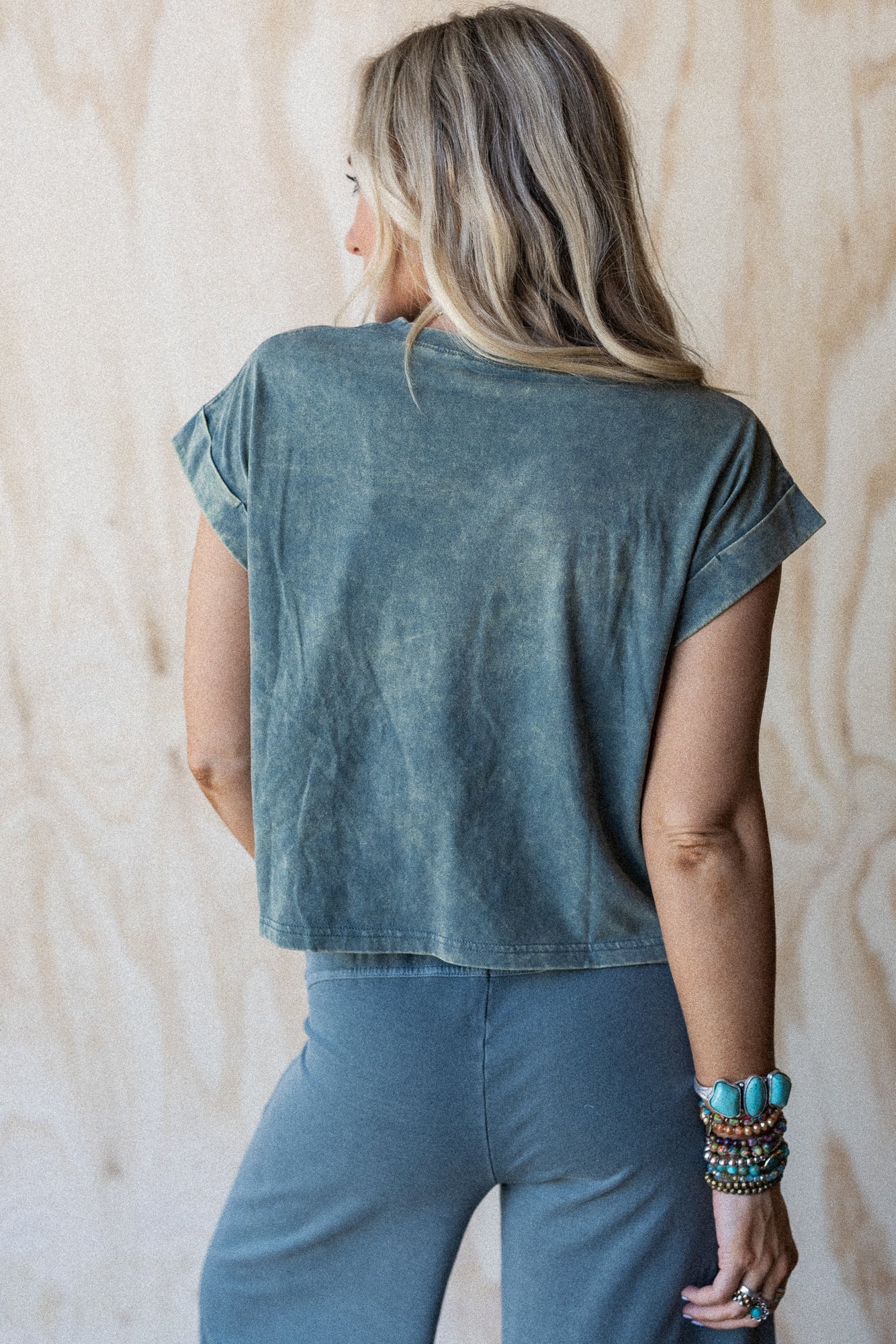 Basic Charm Short Sleeve Top - Jade - Image 4