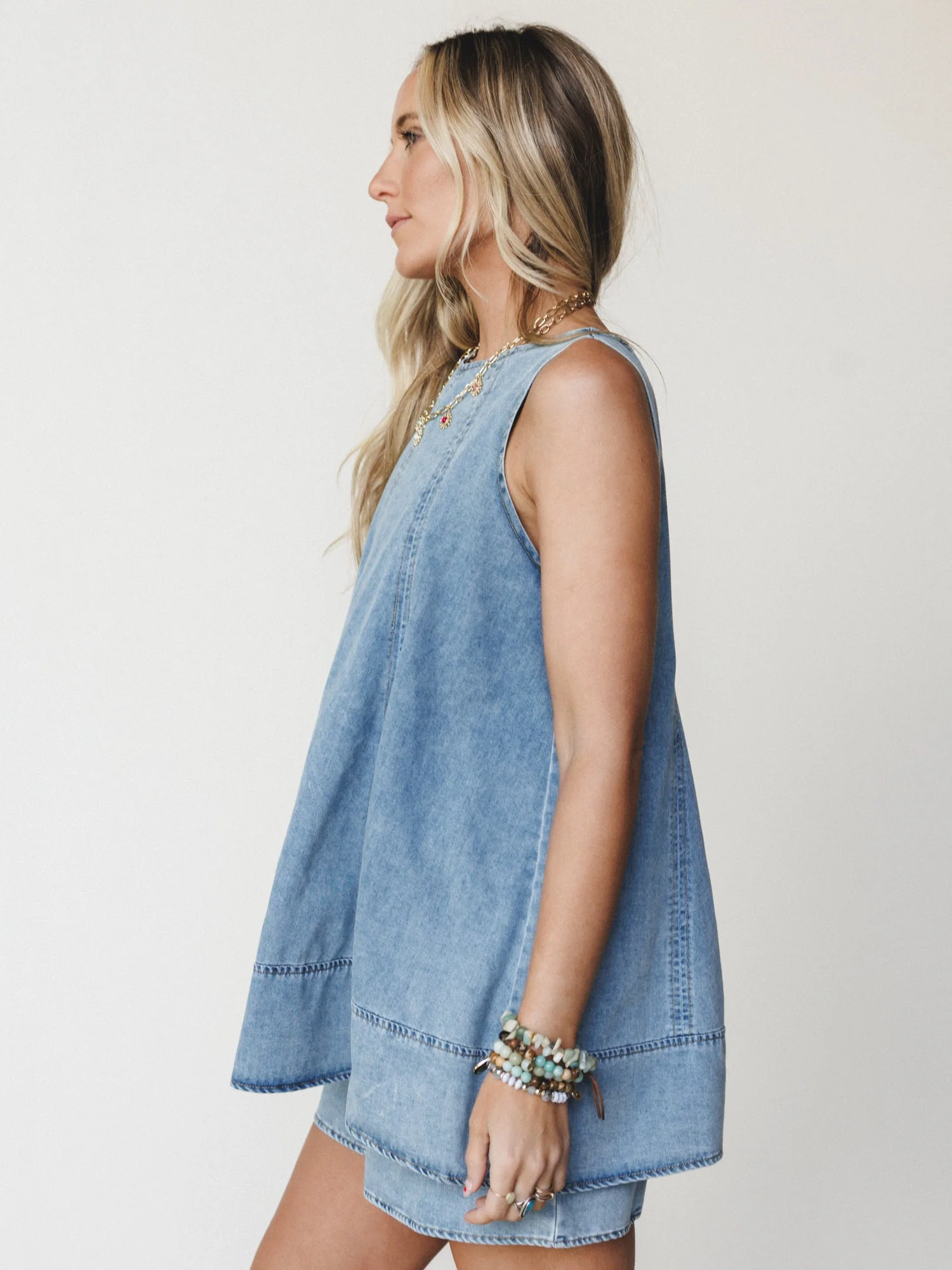 Beat Goes On Romper - Chambray - Pre Order - Image 2