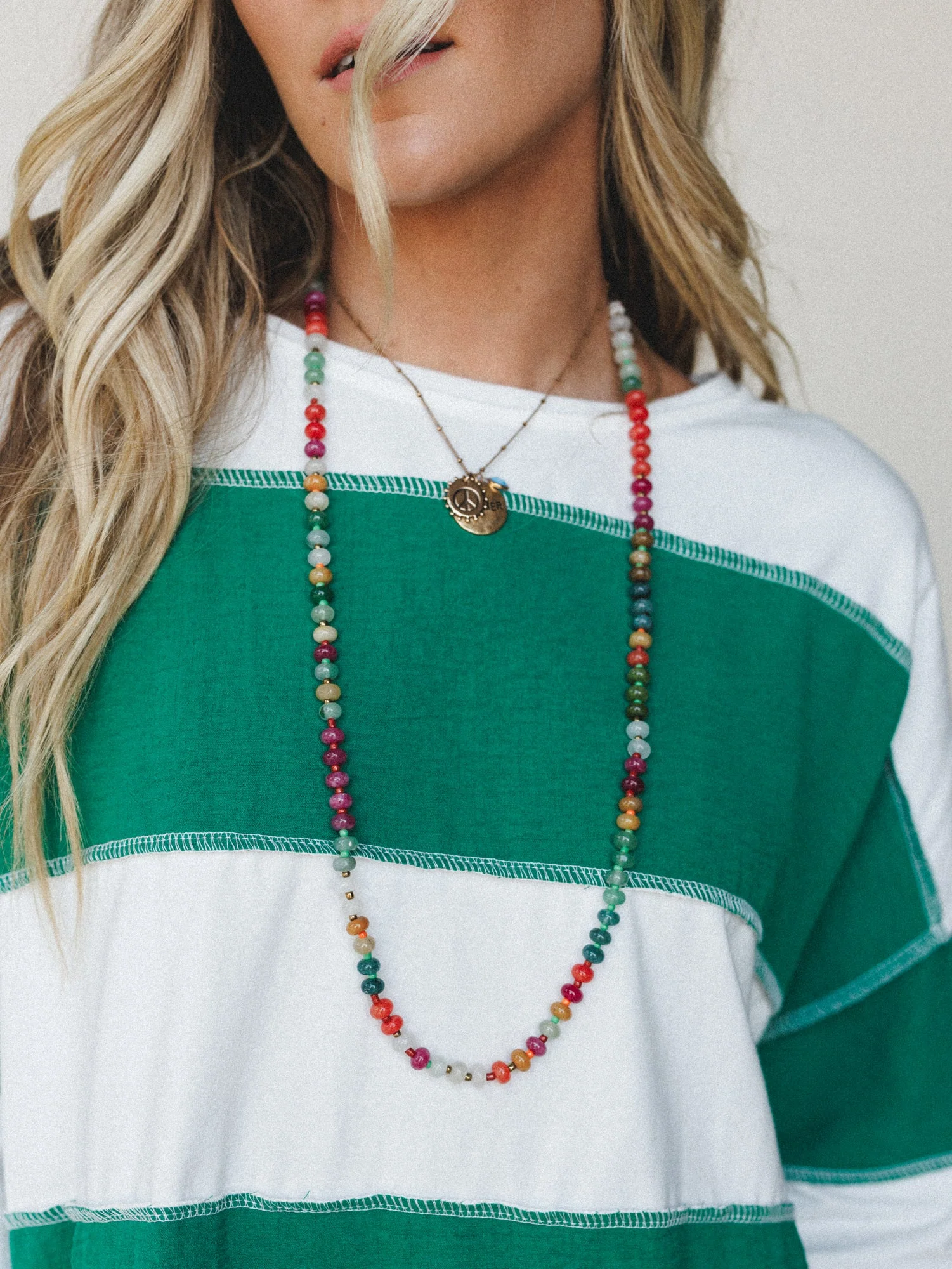 Begonia Multi Beaded Necklace - Multi - Image 4