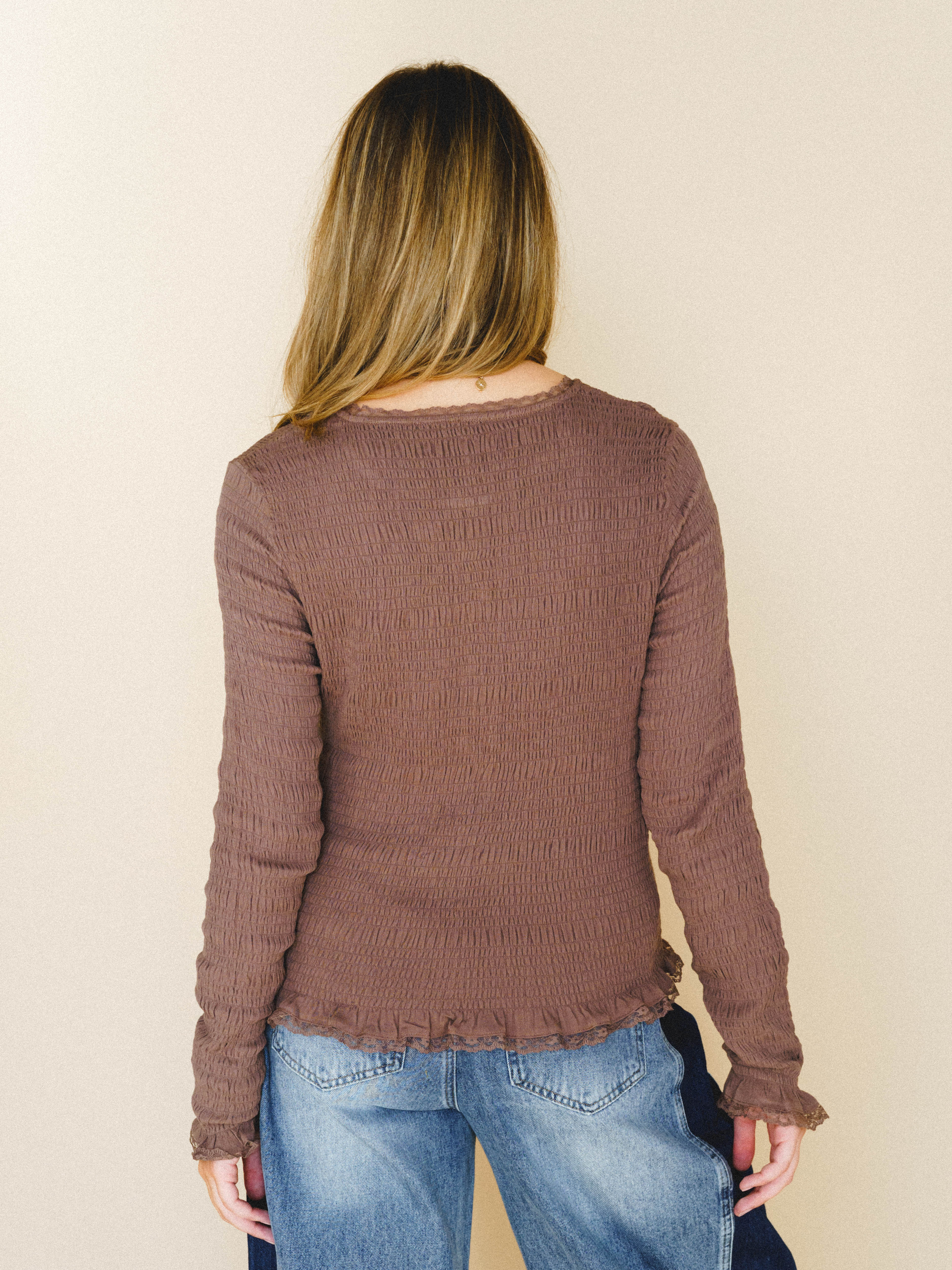 Betty Lou Blouse - Light Brown - Image 3