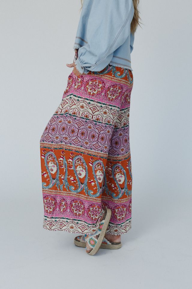 Blissful Bohemian Pants - Pink Multi - Image 4