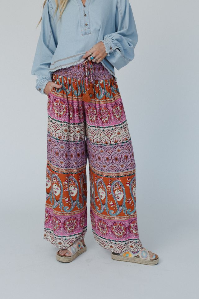 Blissful Bohemian Pants - Pink Multi - Image 7