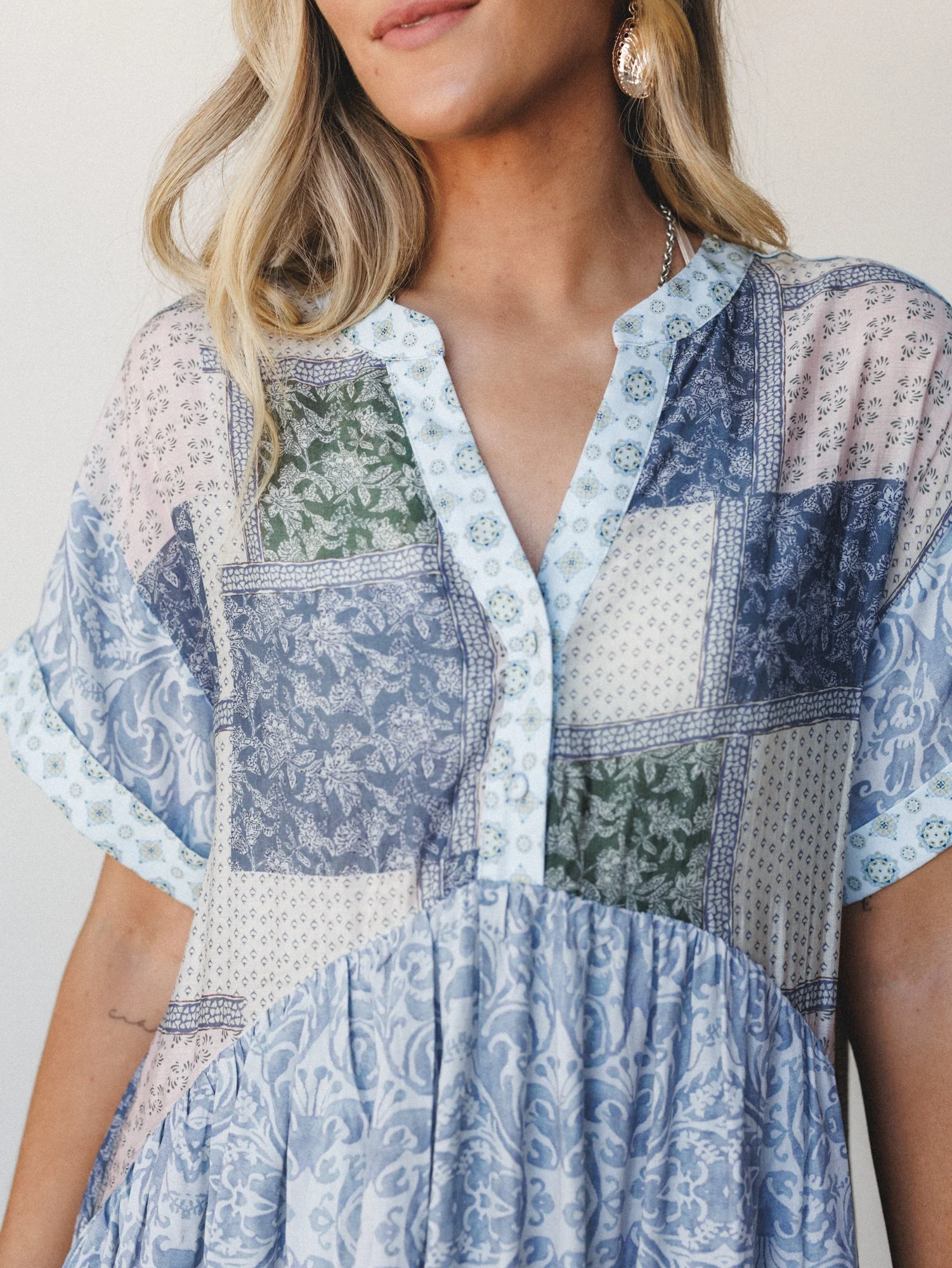 Blossom Caravan Dress - Blue Combo - Image 3