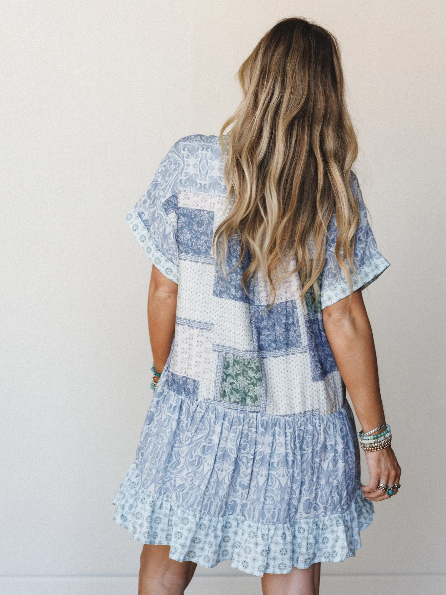 Blossom Caravan Dress - Blue Combo - Image 5