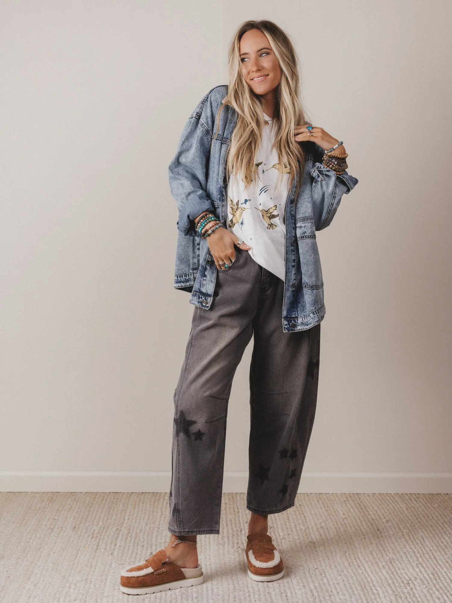 Blue Jean Baby Barn Jacket - Washed Denim - Image 4