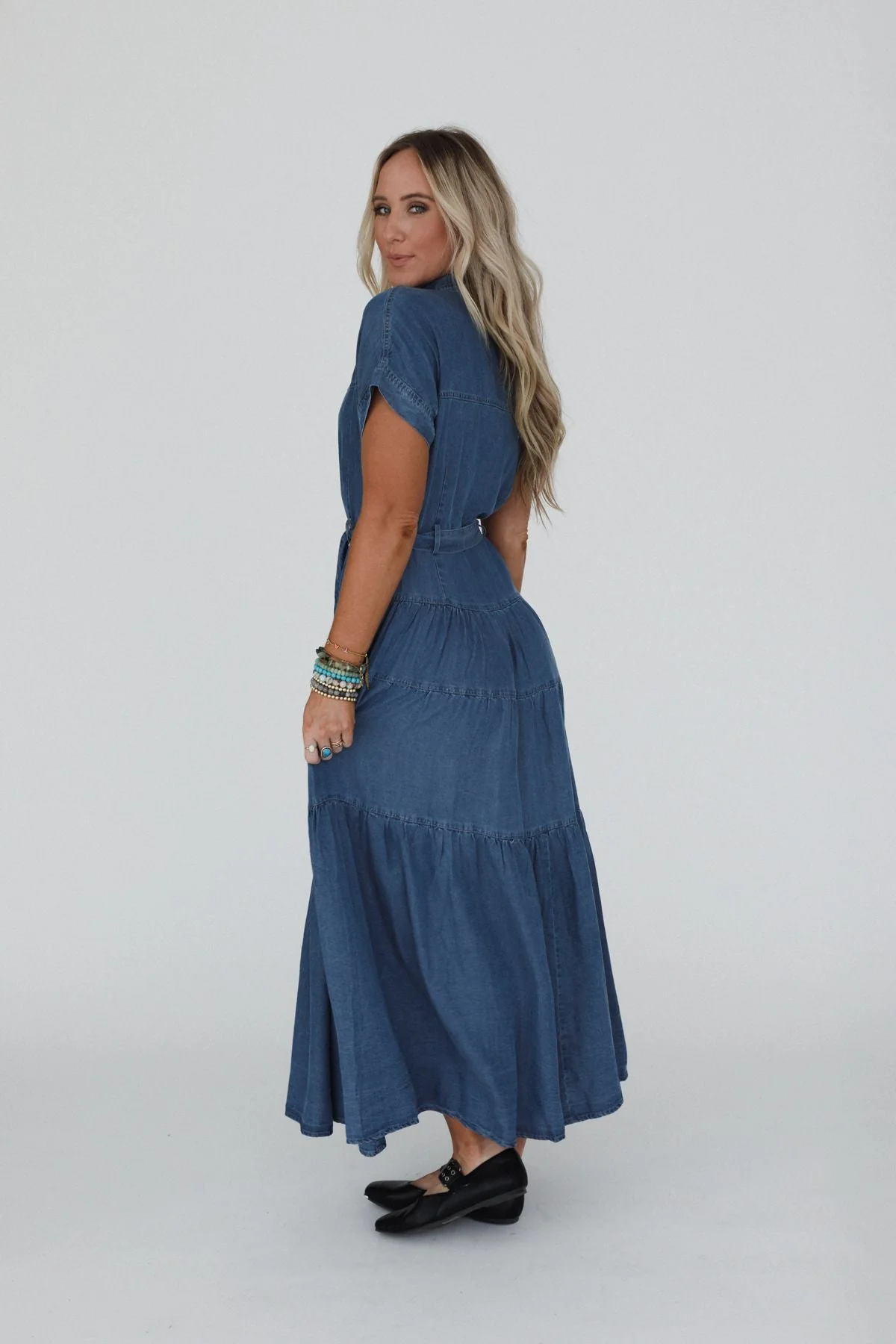 Blue Ridge Denim Maxi Dress - Medium Wash - Image 7