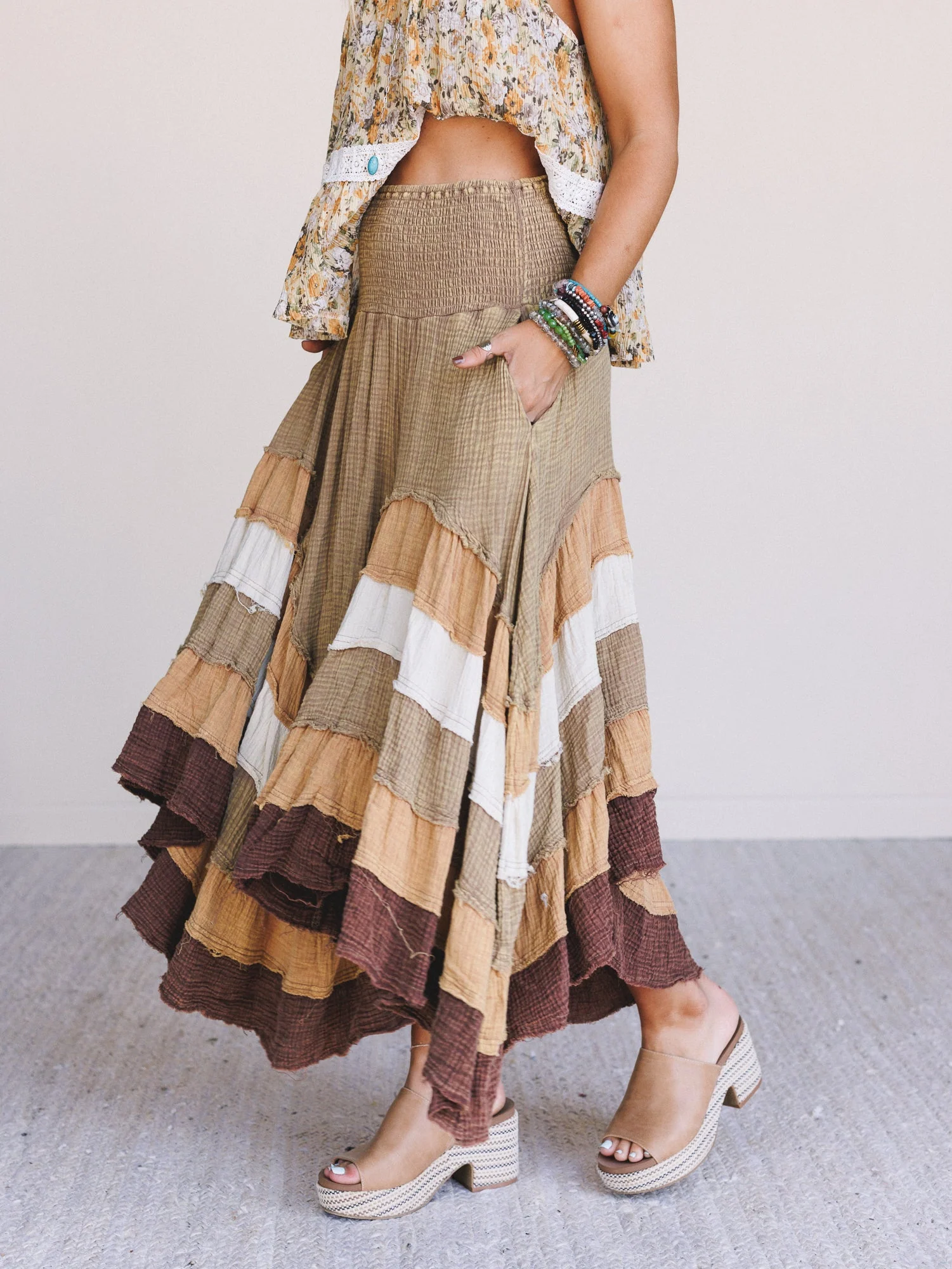 Bohemia Bloom Skirt - Brown - Image 2