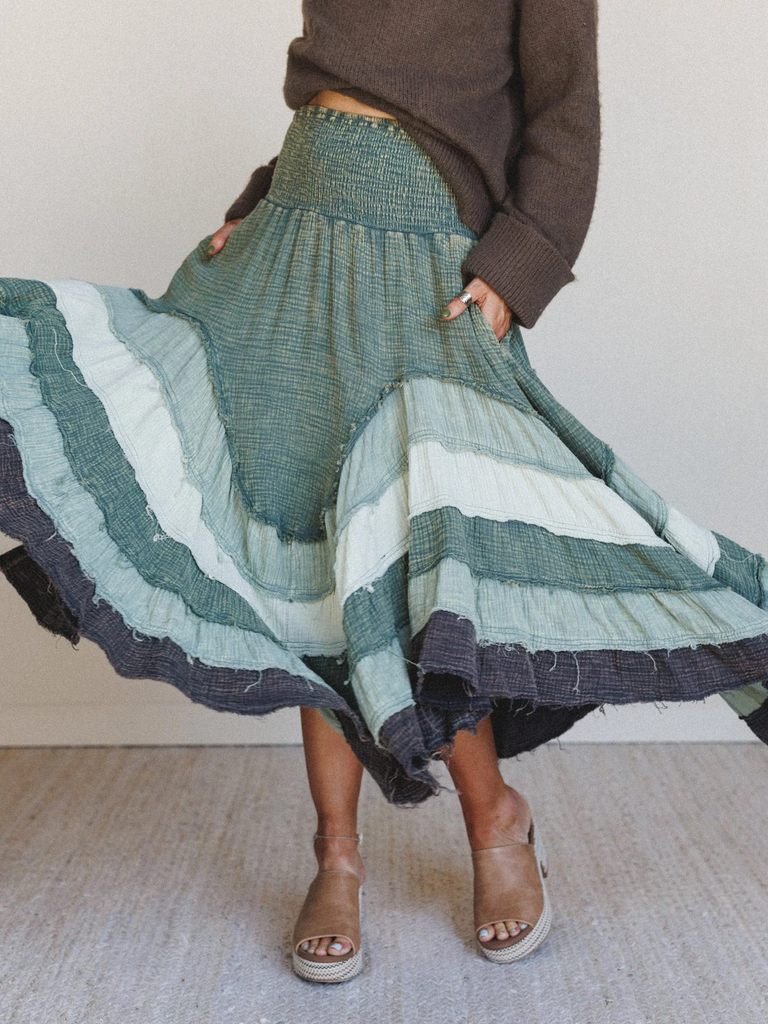 Bohemia Bloom Skirt - Sage - Image 2