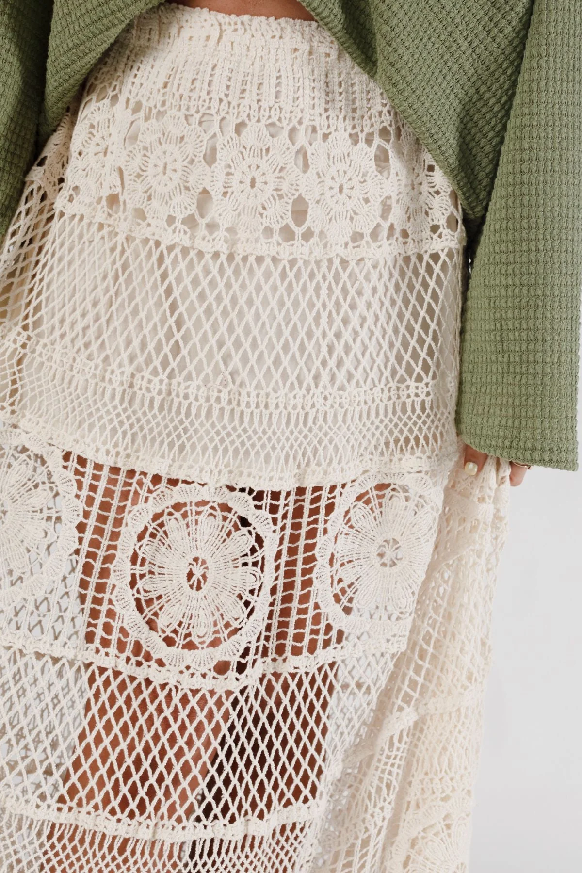Boho Canyon Crochet Skirt - Natural - Image 2
