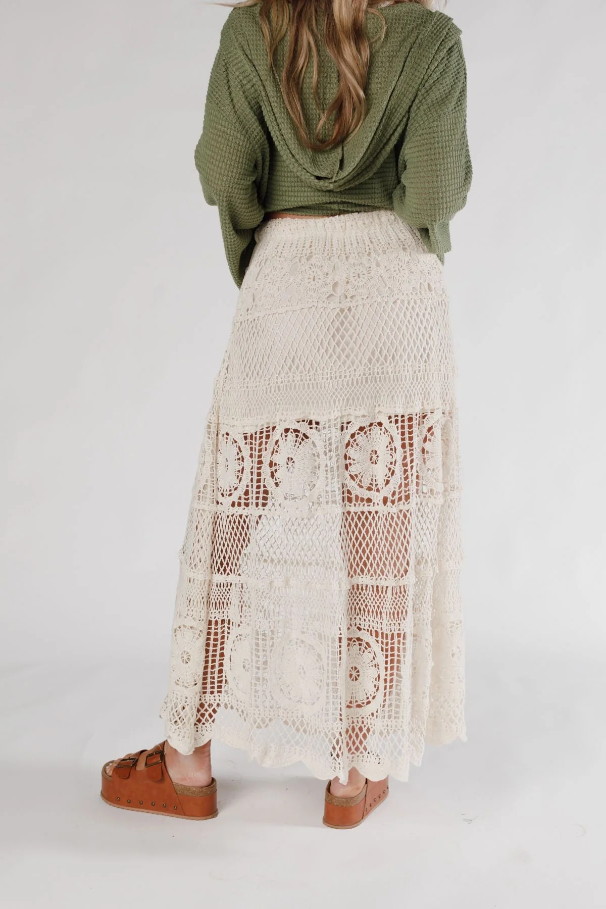 Boho Canyon Crochet Skirt - Natural - Image 6