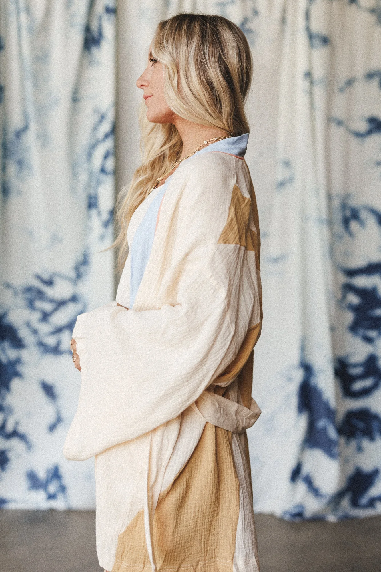 Boho Sunrise Kimono Wrap - Cream - Image 4