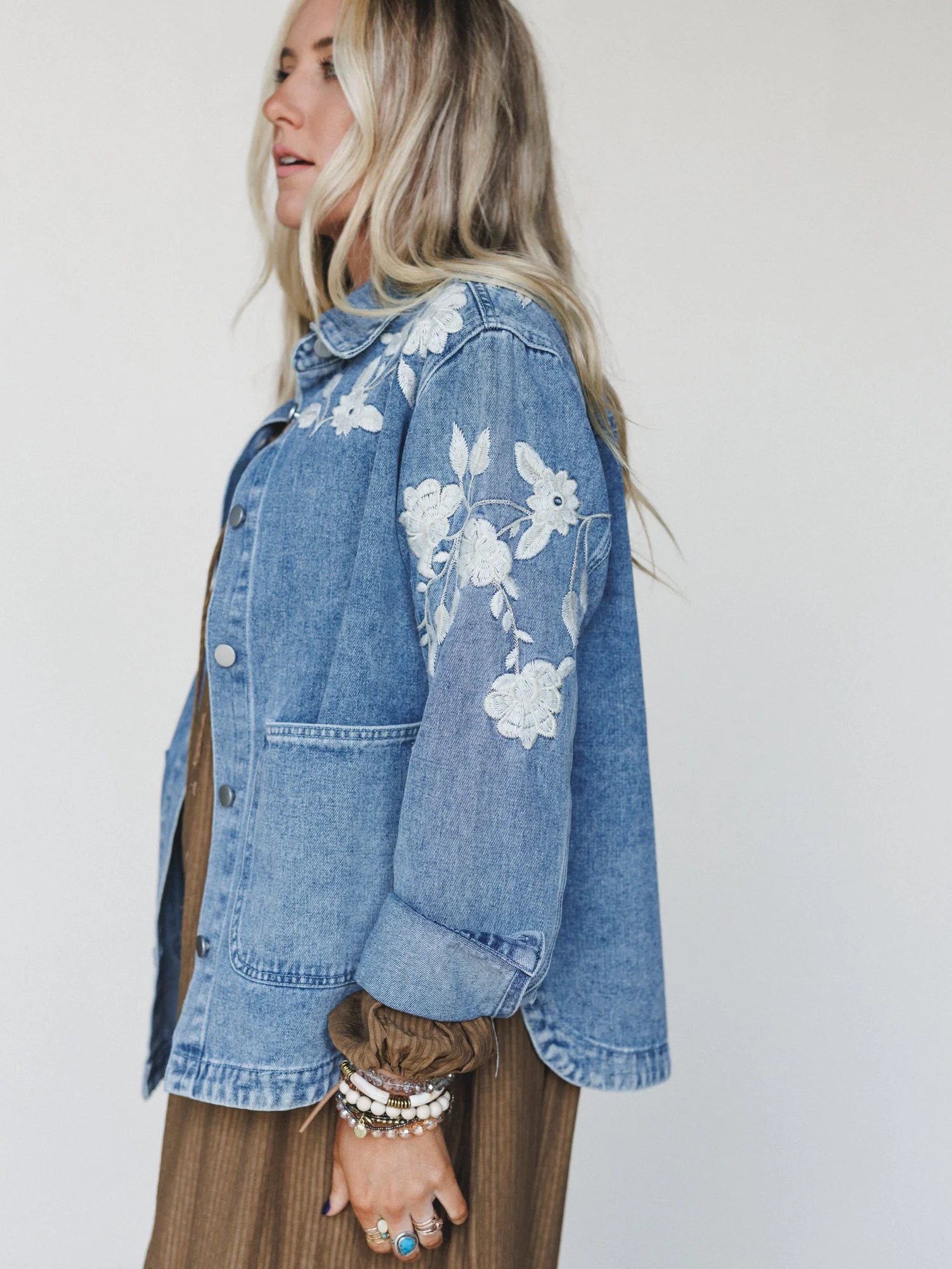 Bronco Blossom Jacket - Denim - Image 2