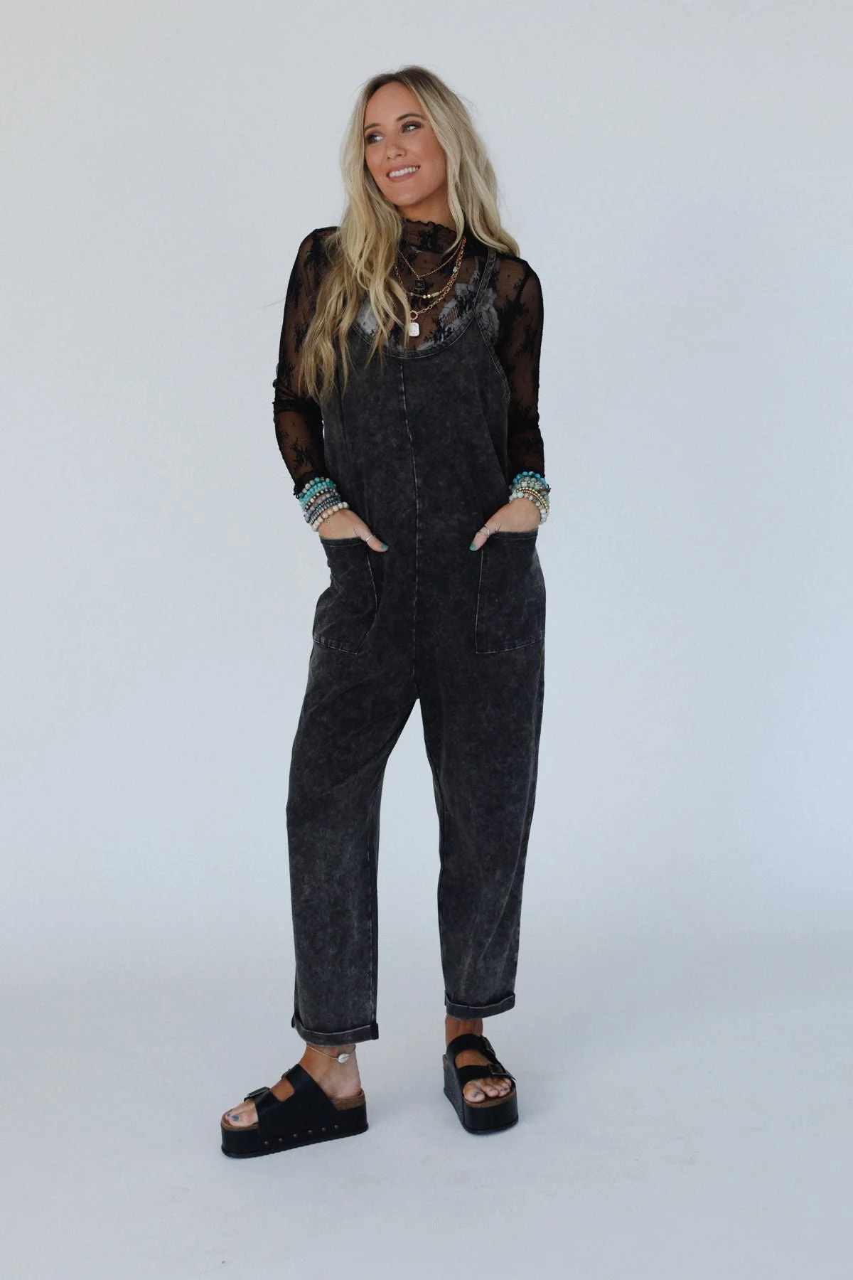 Brooke Pocket Jumpsuit - Ash Black - Image 5