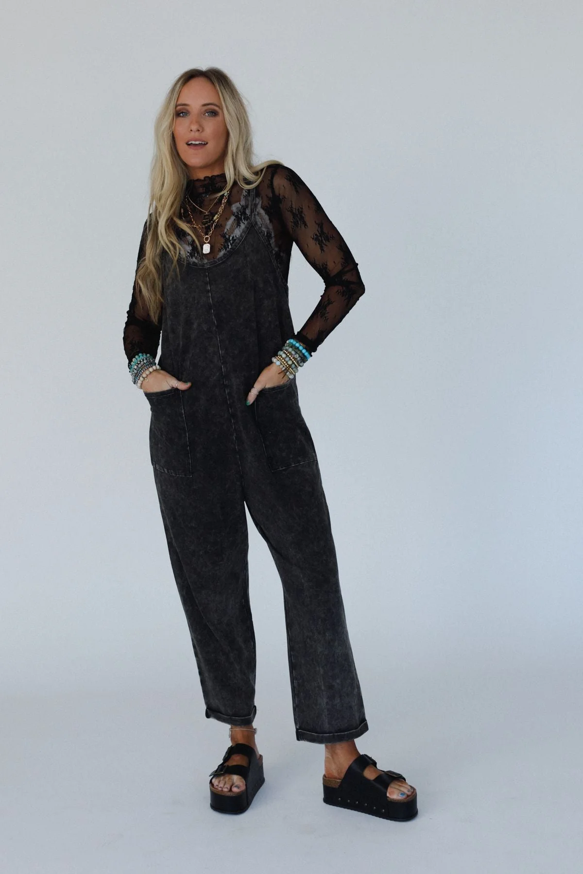 Brooke Pocket Jumpsuit - Ash Black - Image 7