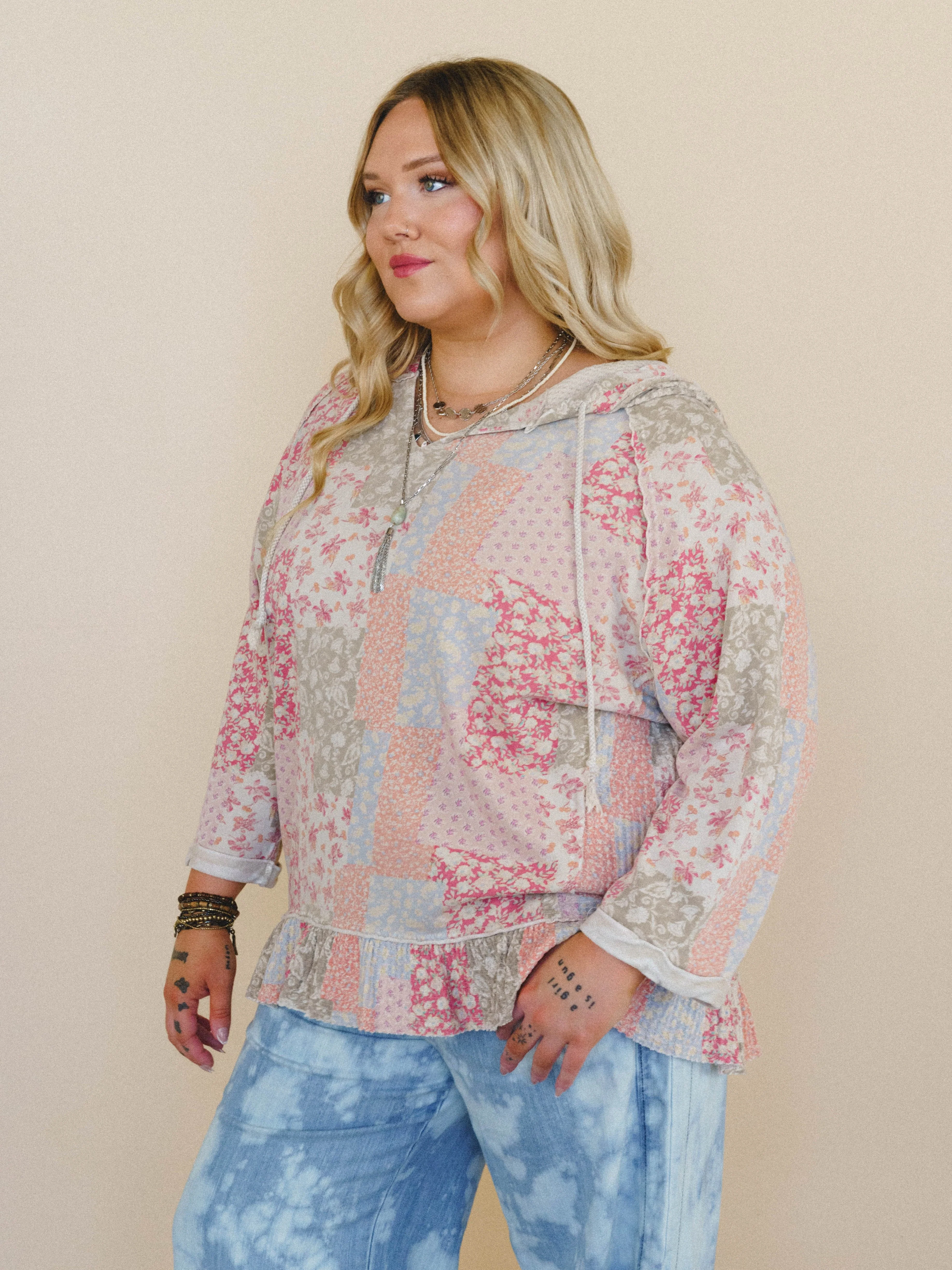 Cassia Floral Bloom Top - Khaki - Image 4