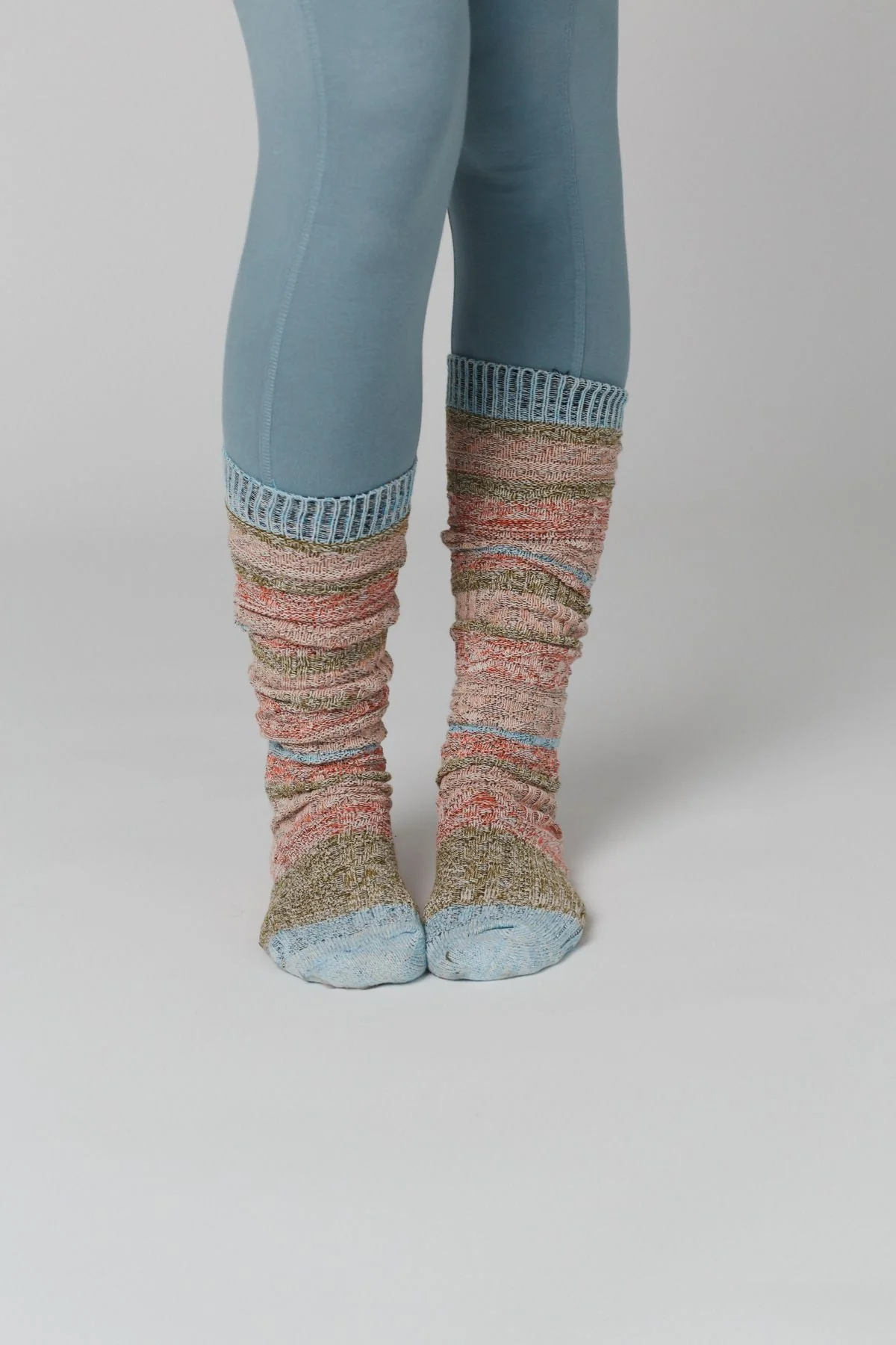 Cecily Stripe Socks - Blue - Image 2