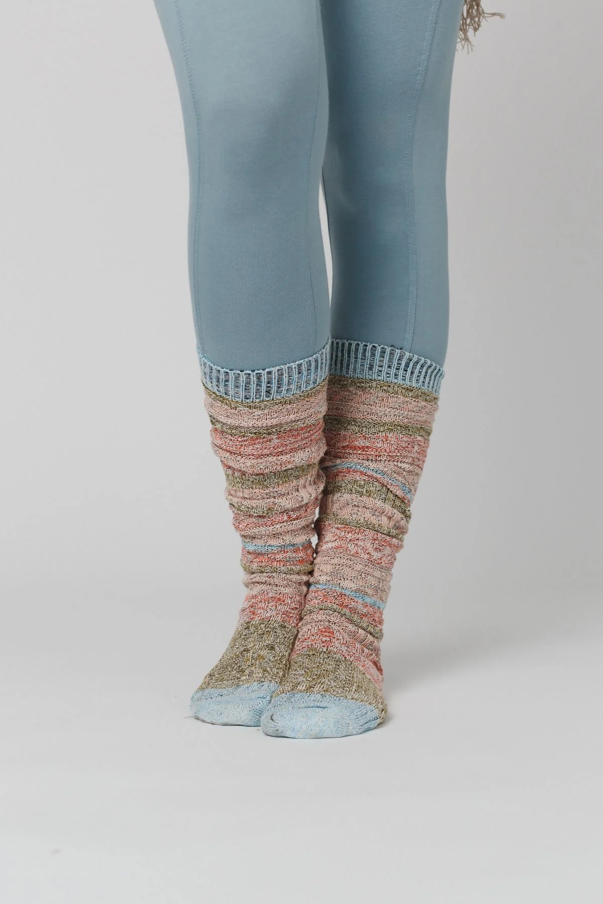Cecily Stripe Socks - Blue - Image 3