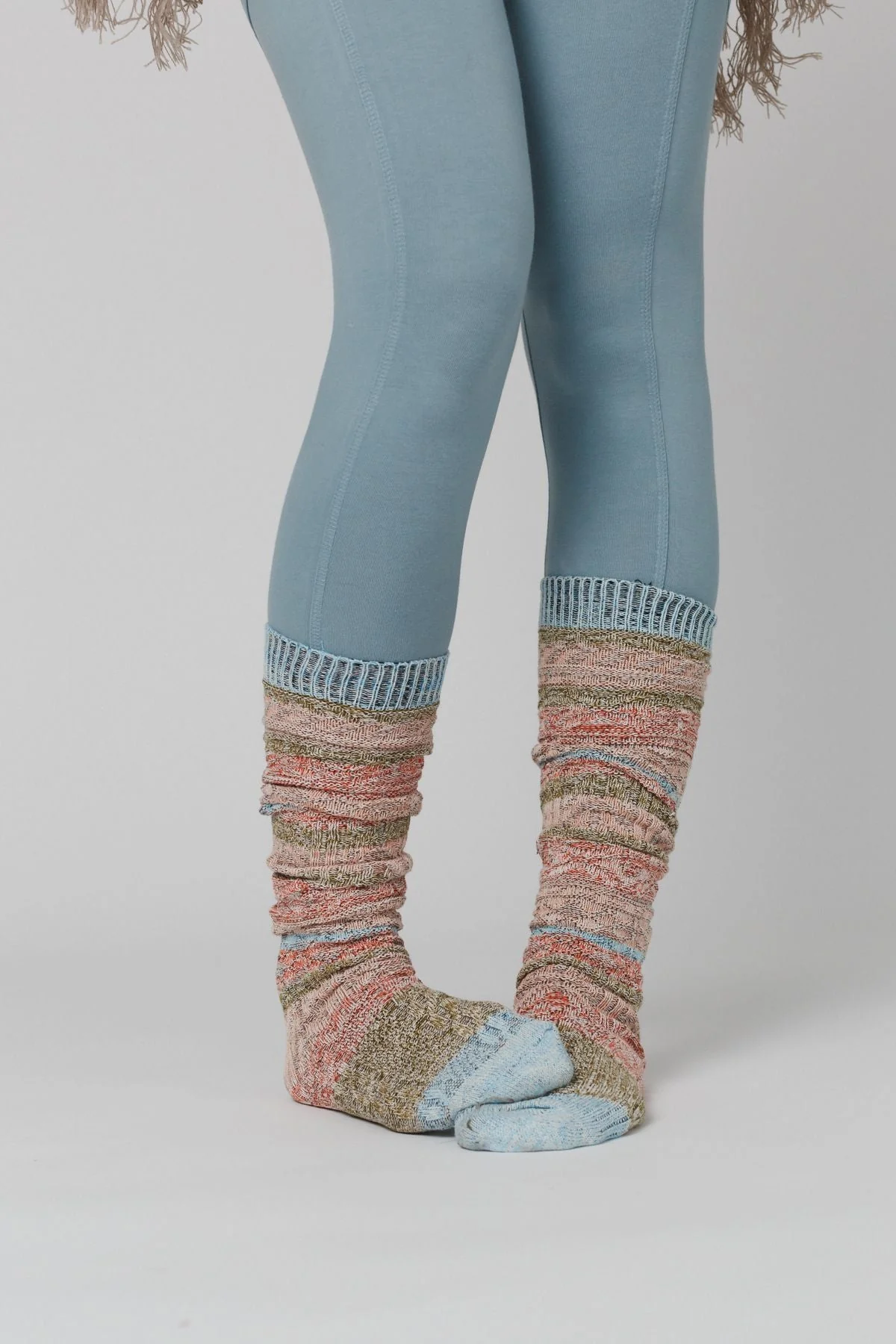 Cecily Stripe Socks - Blue - Image 4