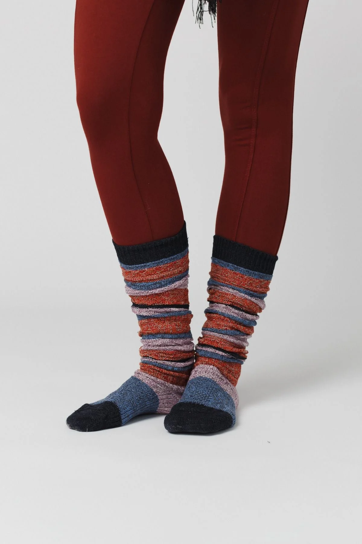 Cecily Stripe Socks - Gray - Image 4