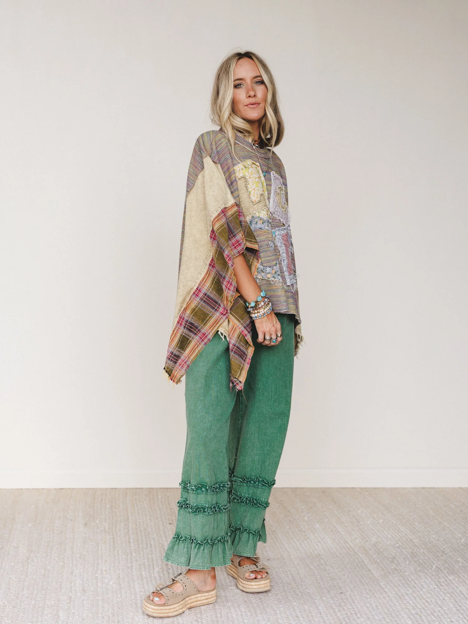 Chase The Horizon Ruffle Pants - Green - Image 8