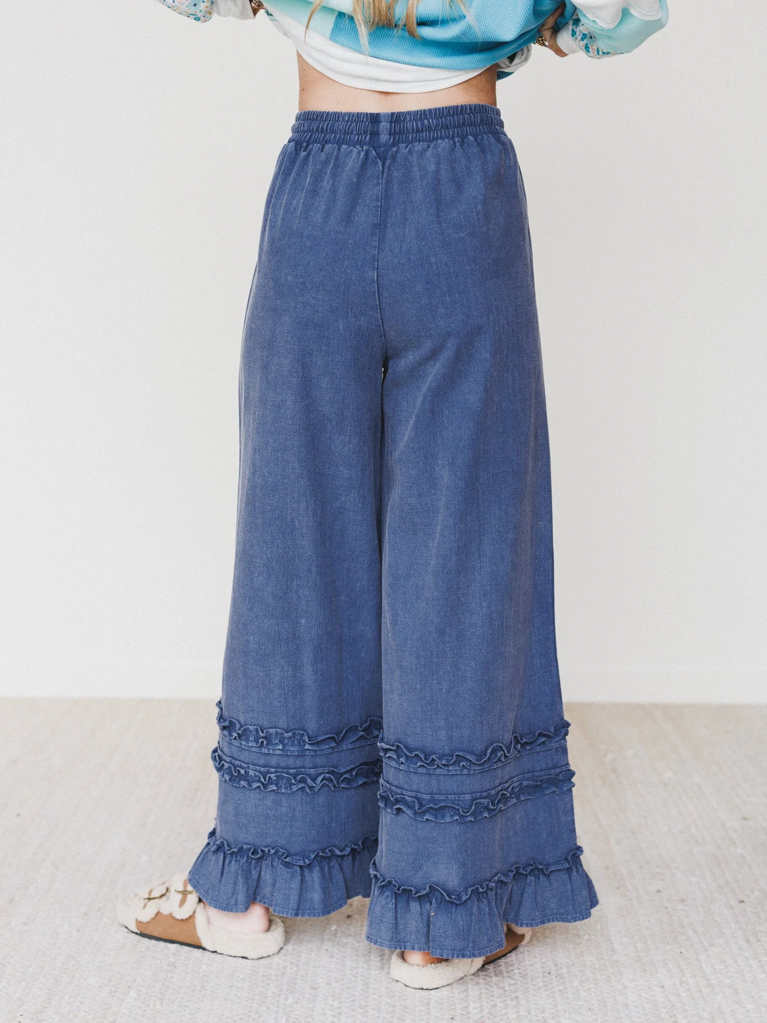 Chase The Horizon Ruffle Pants - New Blueberry - Image 5