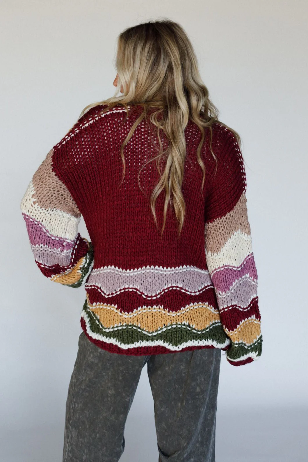 Chasing Harmony Cardigan - Plum - Image 2
