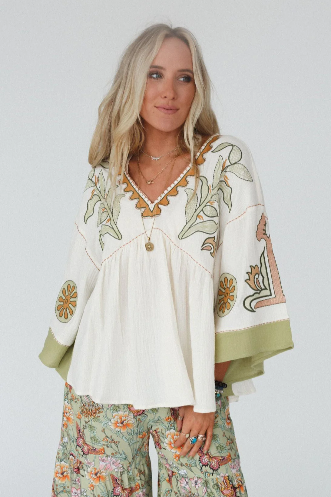 Chateau Chic Babydoll Top - Natural - Image 2
