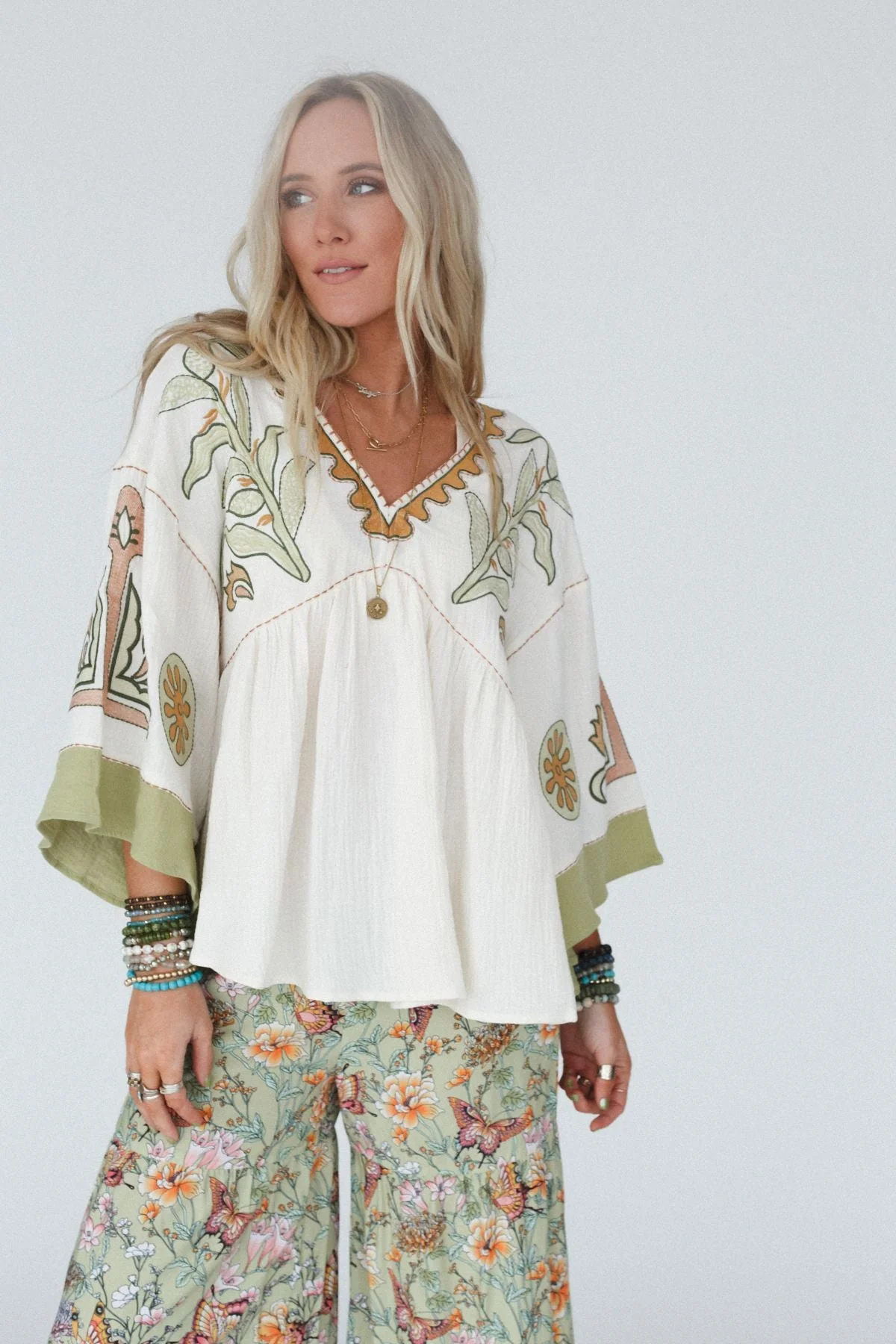 Chateau Chic Babydoll Top - Natural - Image 4