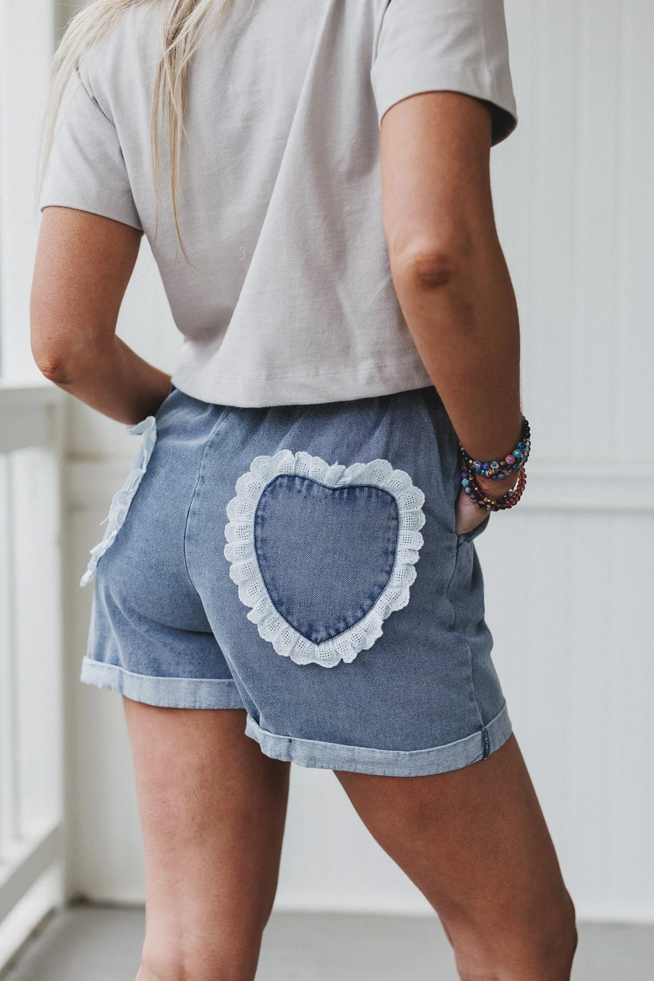 Cherish Me Shorts - Light Denim - Pre Order - Image 2
