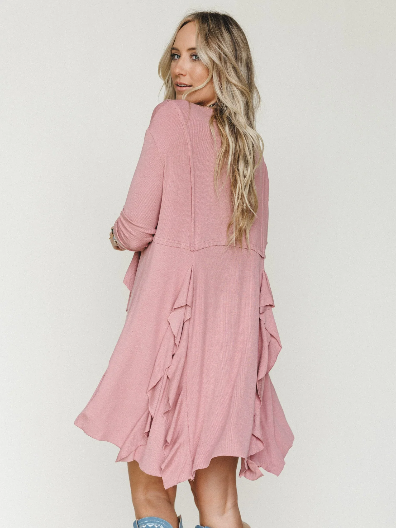 Cherry Blossom Dress - Dusty Pink - Image 7