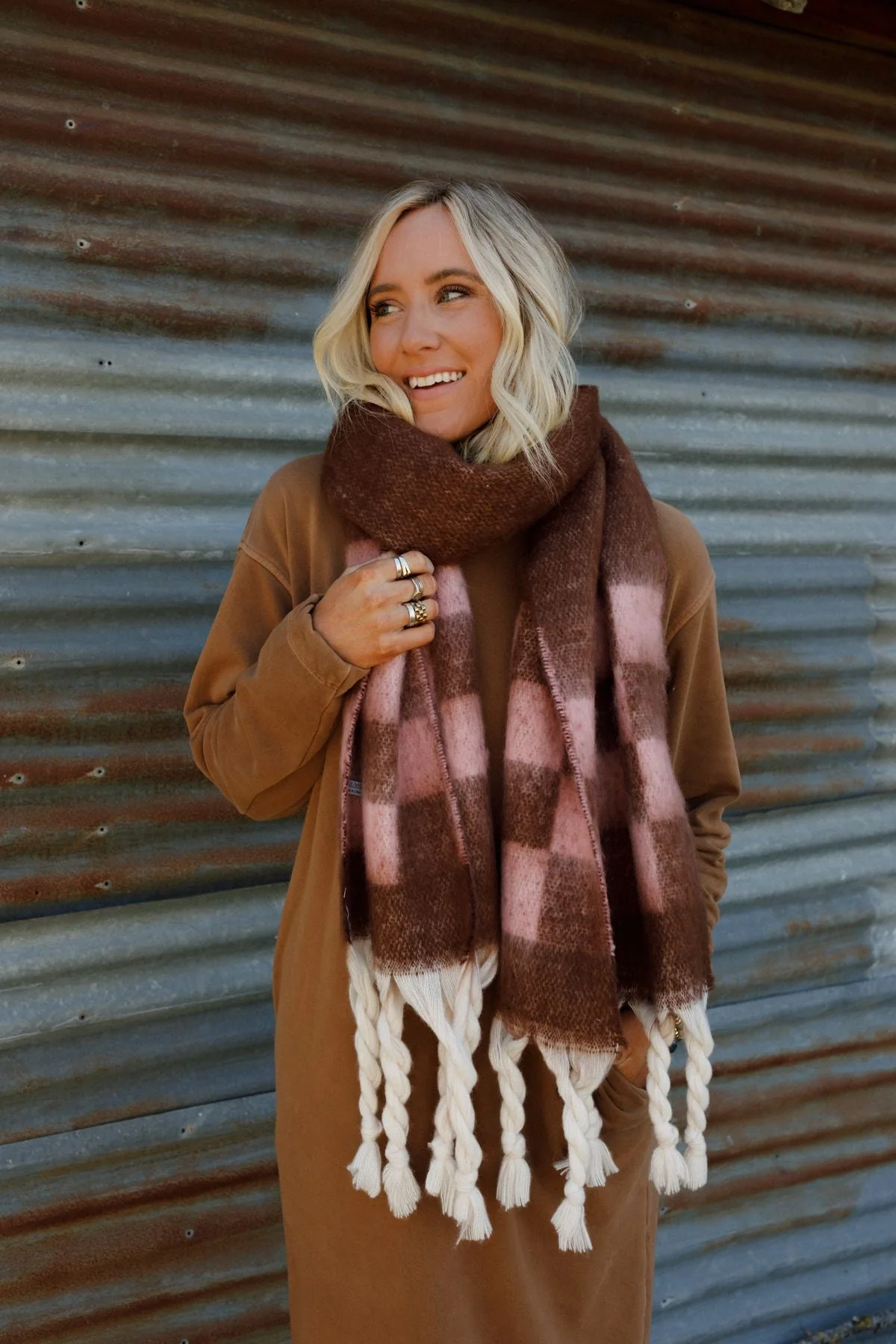 Cider Stroll Scarf - Rust - Image 4