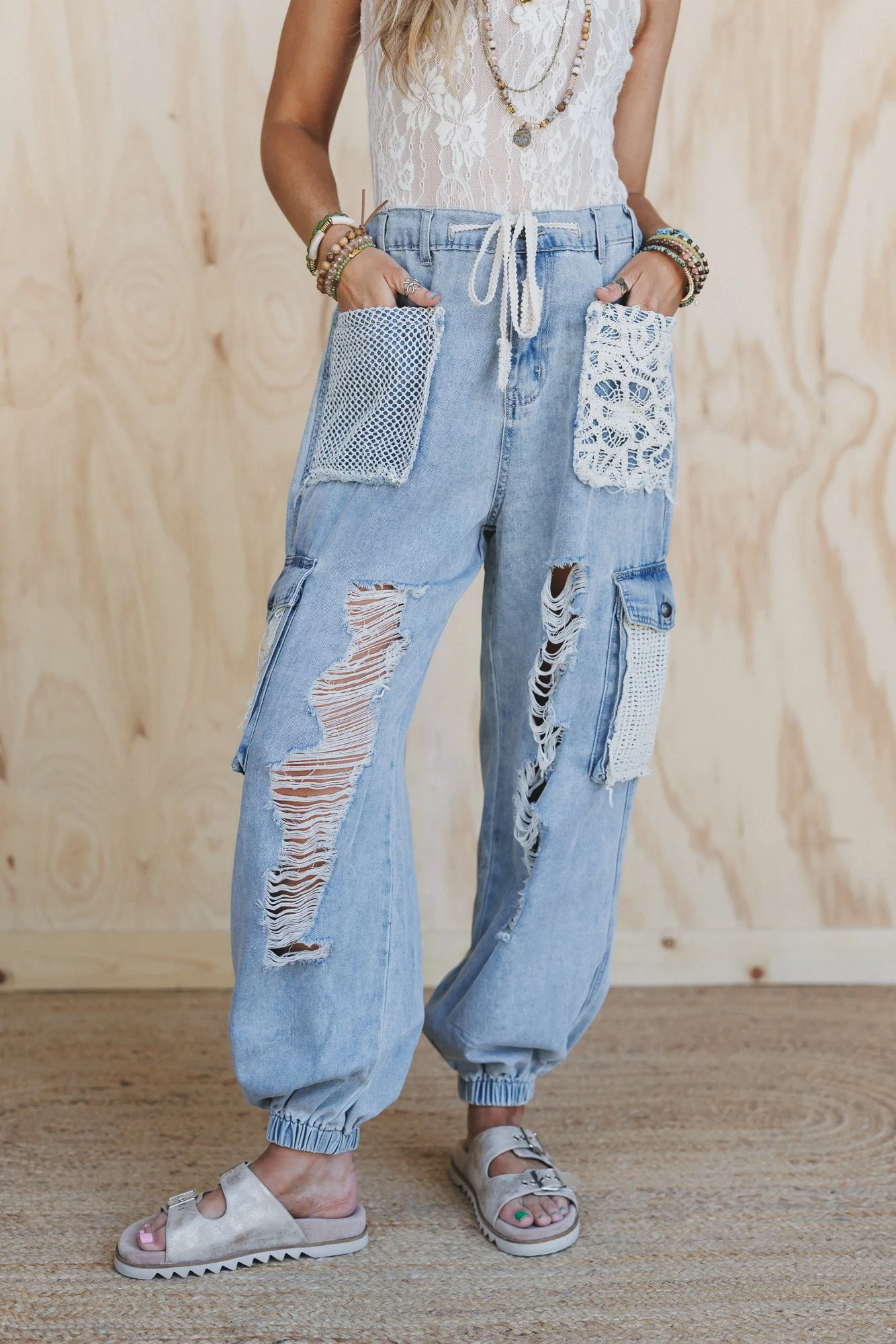 City Sky Distressed Pants - Denim - Image 4