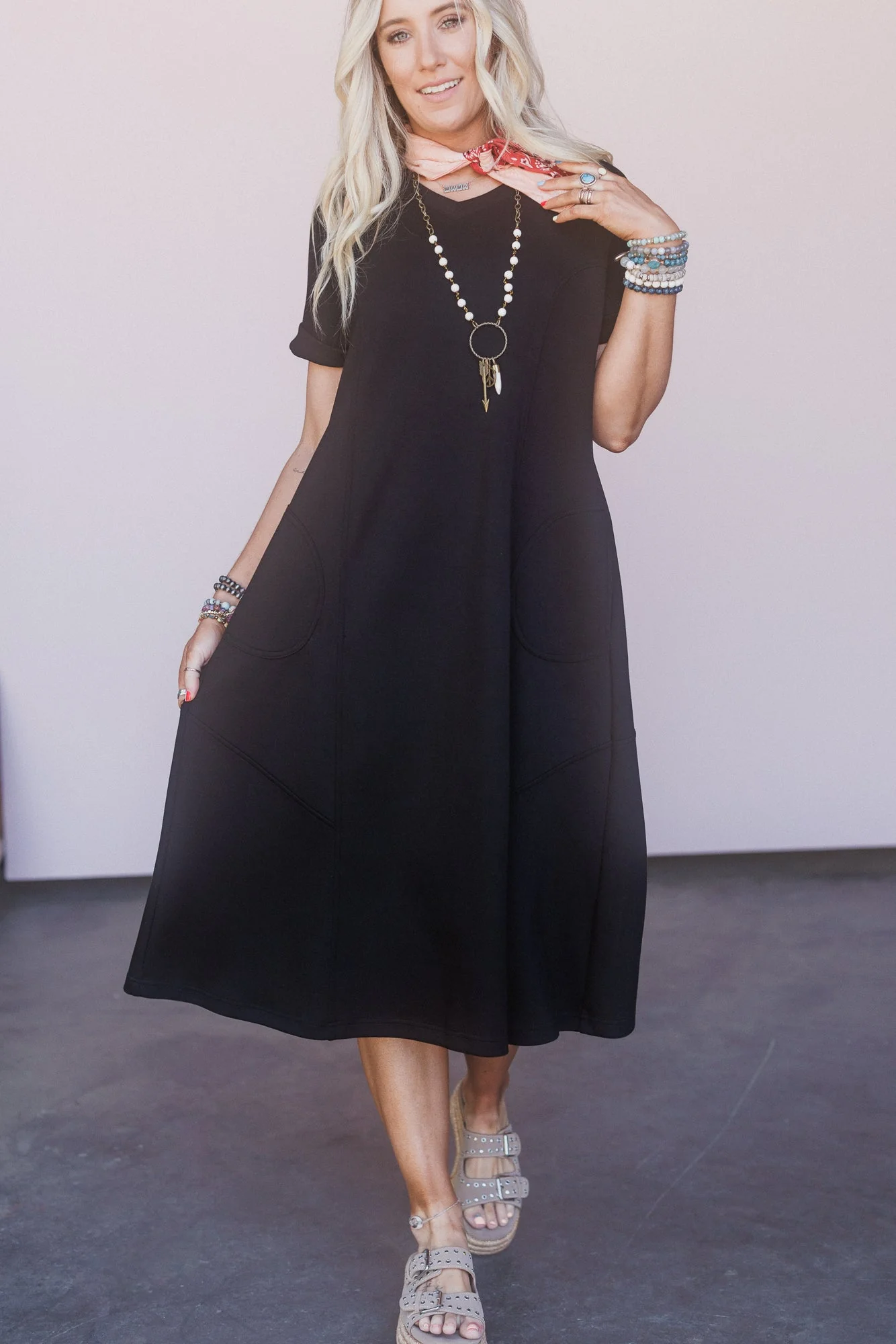 Coastal Mirage Maxi Dress - Black - Pre Order - Image 2