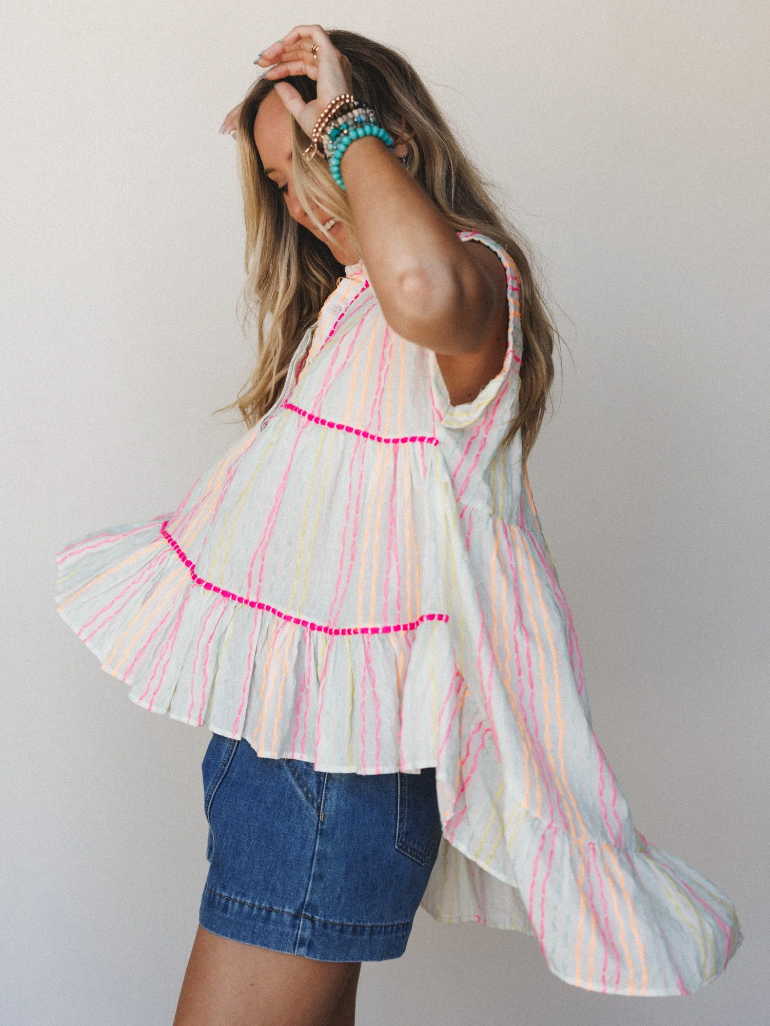 Colors of Summer Top - Ivory Multi - Image 2