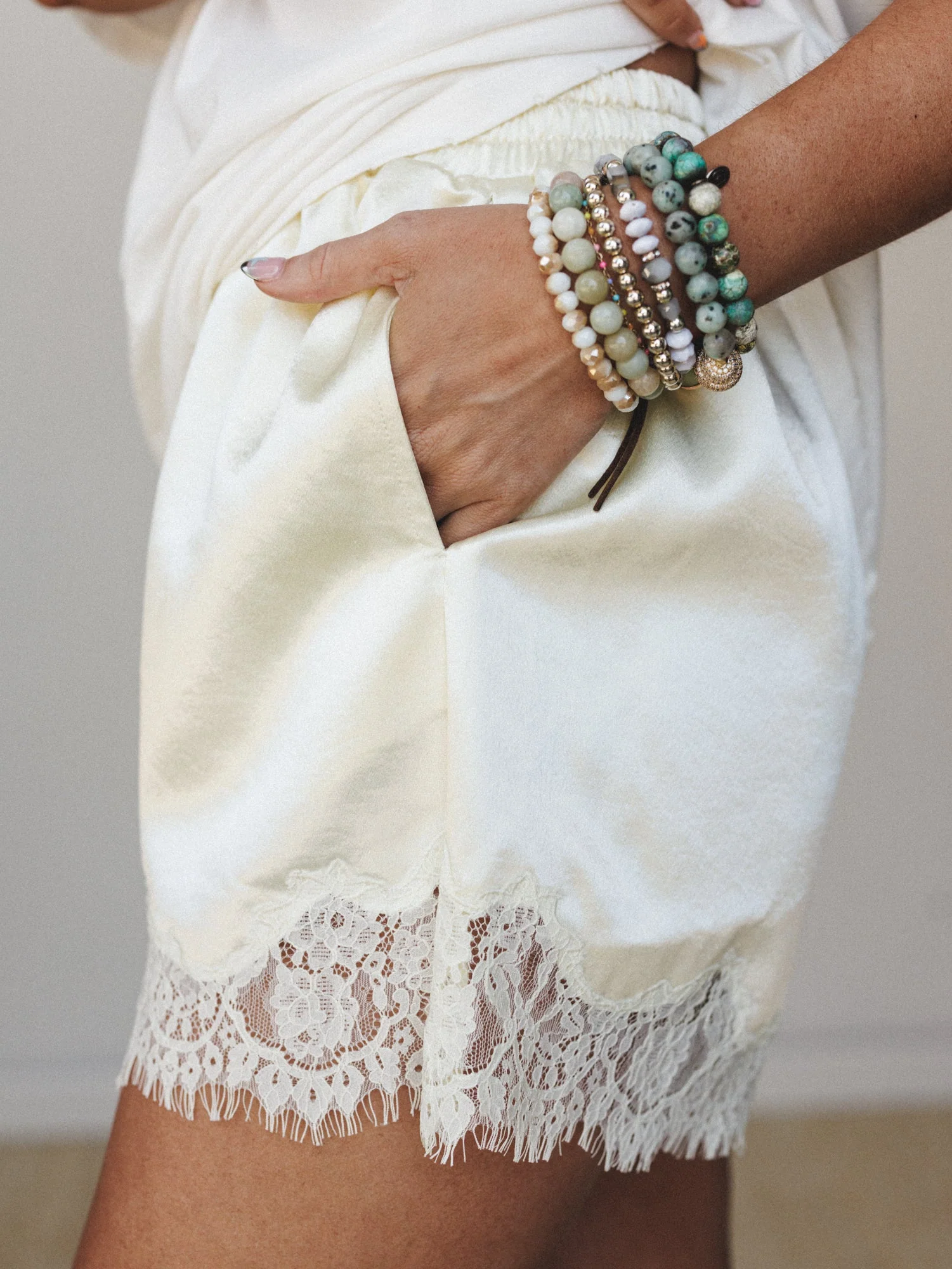 Corsica Lace Lace Shorts - Lemon - Image 2