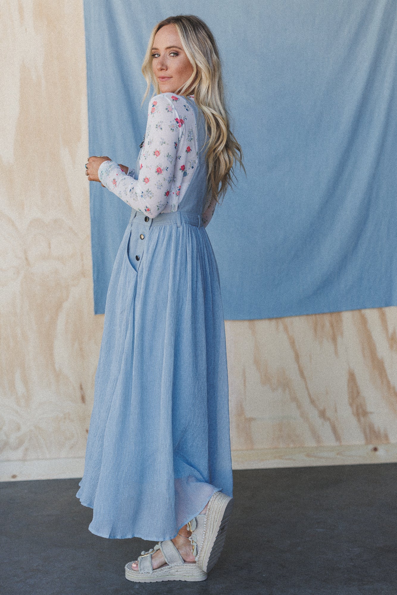 Country Dreams Overalls Dress - Blue - Image 4