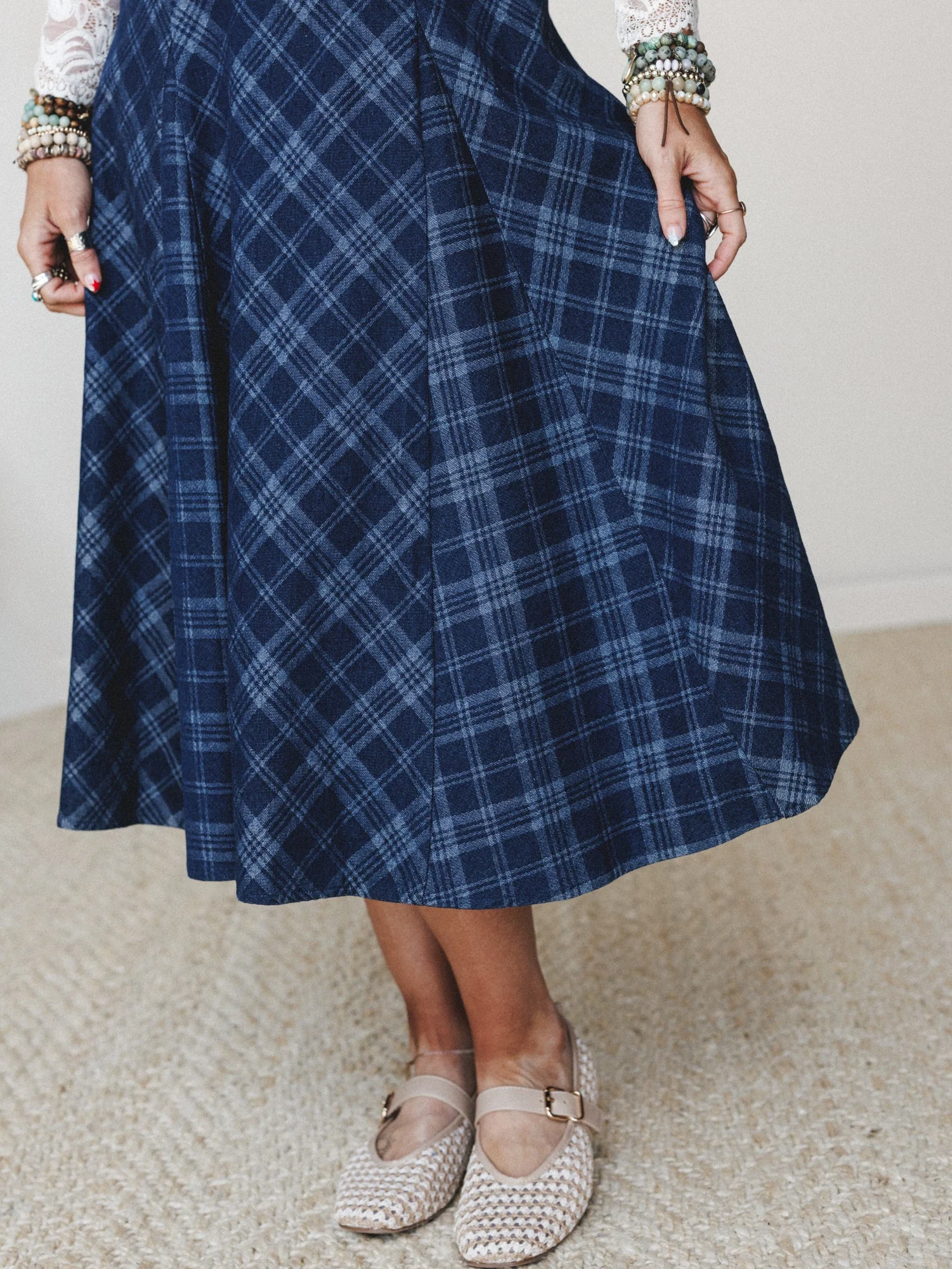 Country Fair Dress - Dark Denim - Image 3